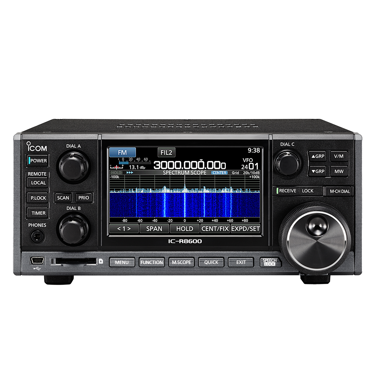 Icom IC-R8600 10kHz to 3GHz Super Wideband Receiver, US Version, FCC Certified