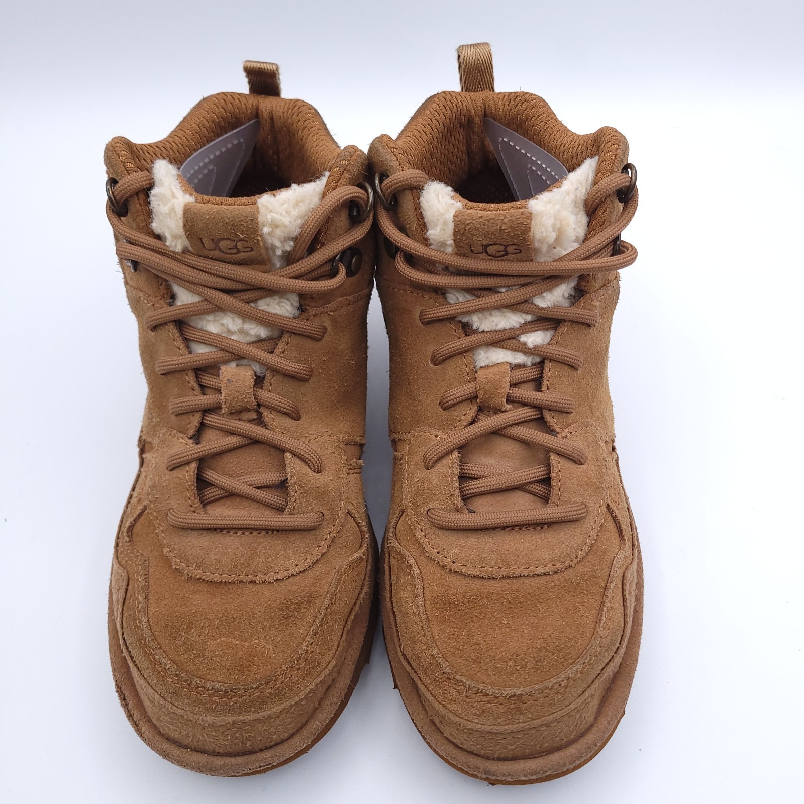 UGG Australia Highland Hi Heritage Boots Boys Size 2 Chestnut Brown Leather