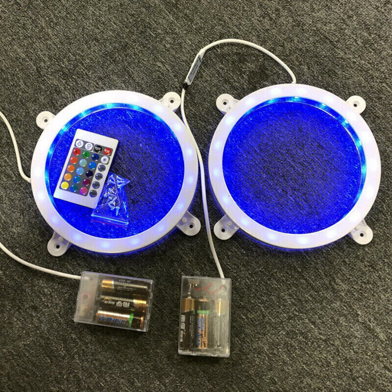 2PCS LED Cornhole Lights 6" Round Corn Hole Night Light Standard Bean Toss Board