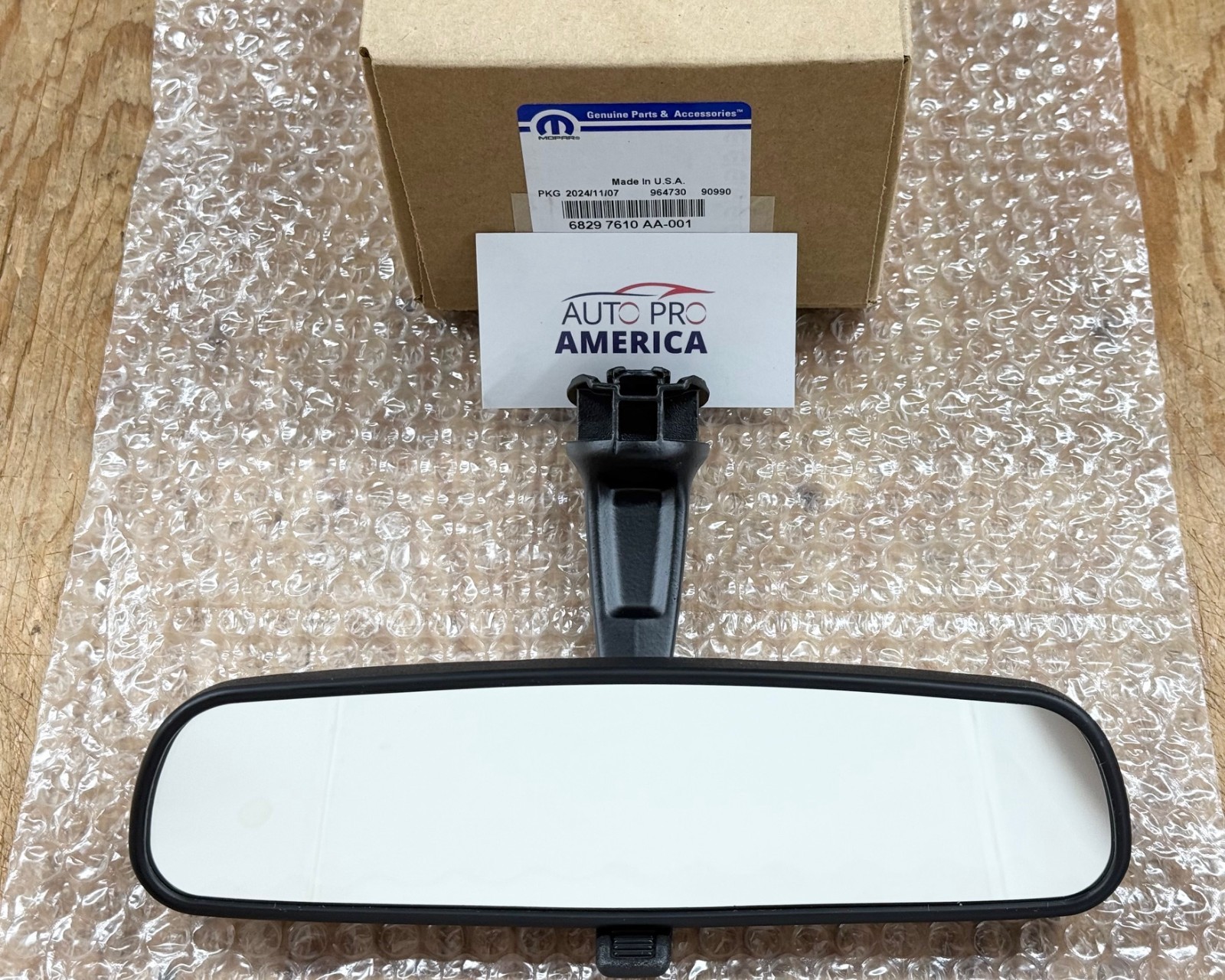INTERIOR REAR VIEW MIRROR 18-25 JEEP WRANGLER JL GLADIATOR 68297610AA OEM MOPAR