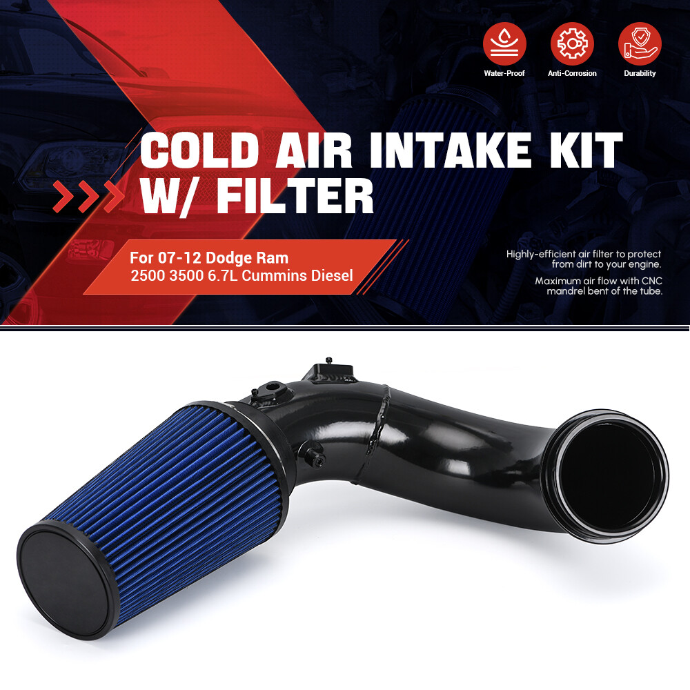 Cold Air Intake Kit w/ Filter For 07-12 Dodge Ram 2500 3500 6.7L Cummins Diesel