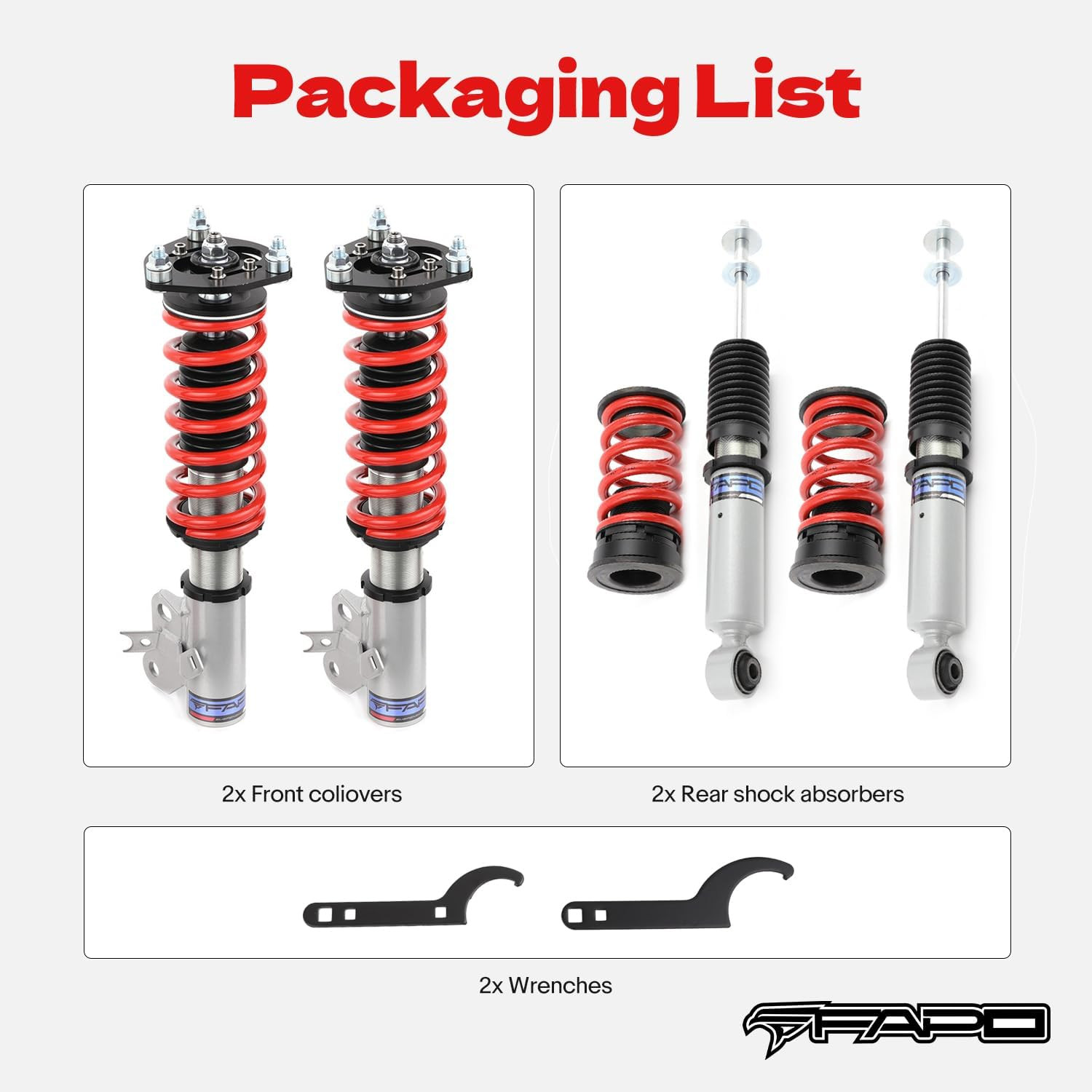 Coilovers Compatible with Honda Civic 06-11 FG/FA/FD Series Adjustable Height