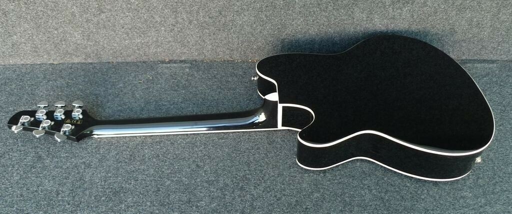 IBANEZ TALMAN TCY10E BK Acoustic-Electric Guitar BLACK STRAT SHAPE Active EQ