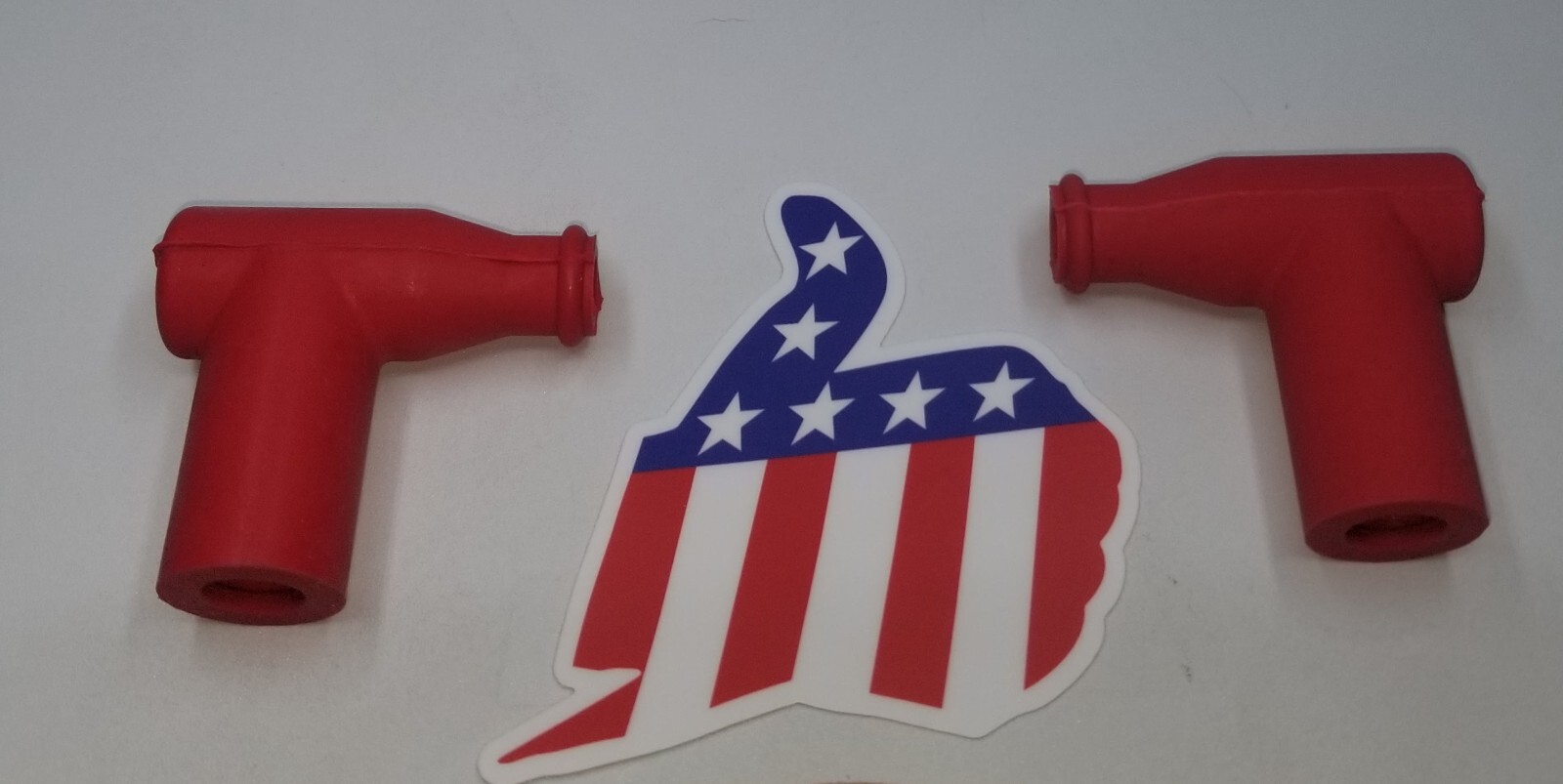 2-Pack T Type Spark Plug Cap / Boot Red, 5k Ohm  Replaces NGK 8636 & TB05EMA