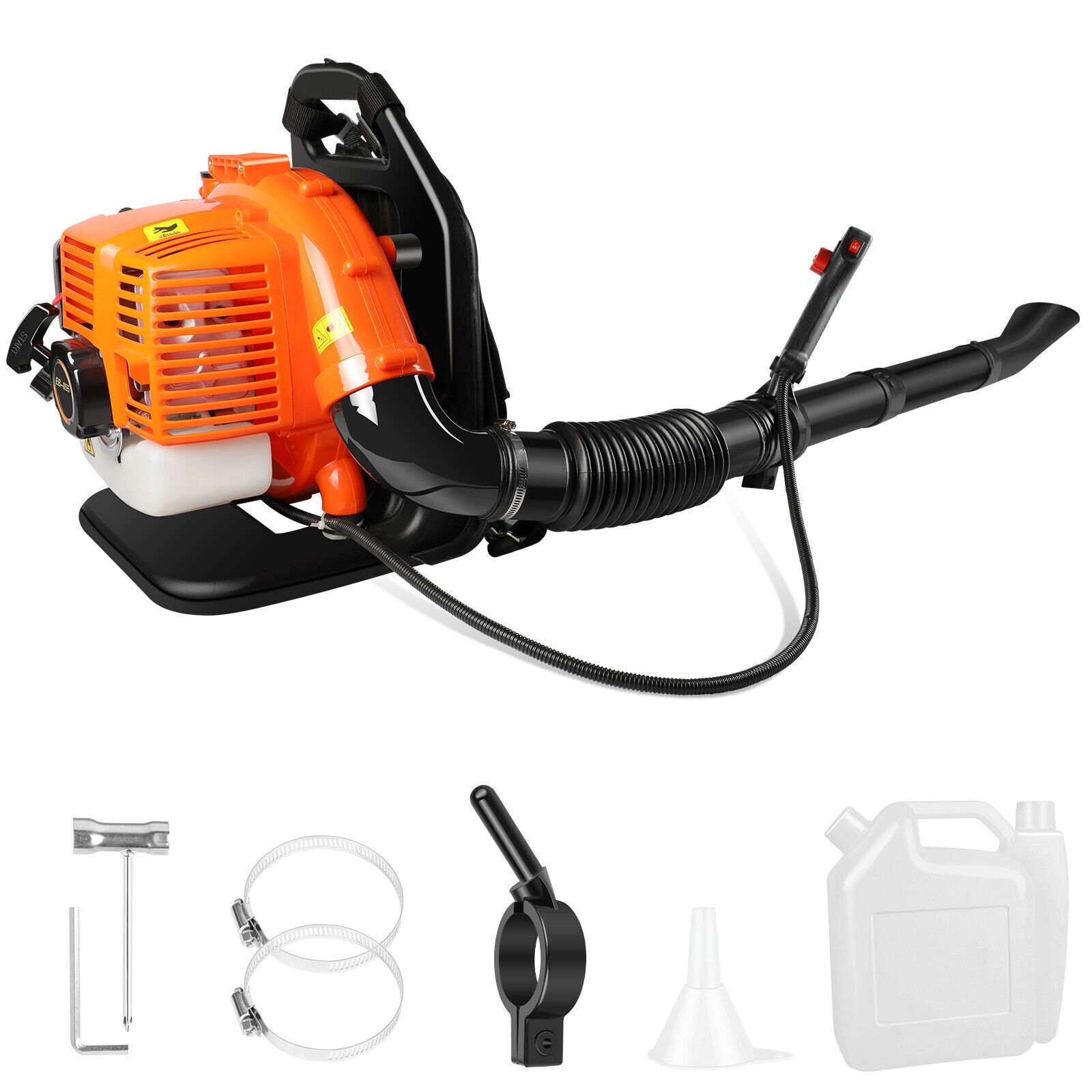 Backpack Leaf Blower Gas Powered Snow Blower 665 CFM 43CC 2-Stroke Engine 3HP