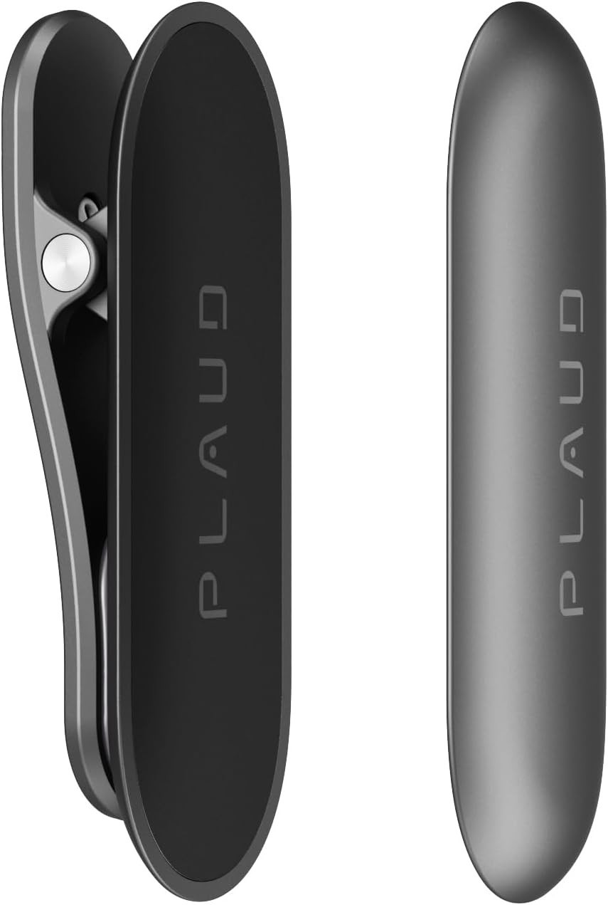 PLAUD NotePin AI Voice Recorder Magnetic Clip & Pin Set, Gray Accessory Kit