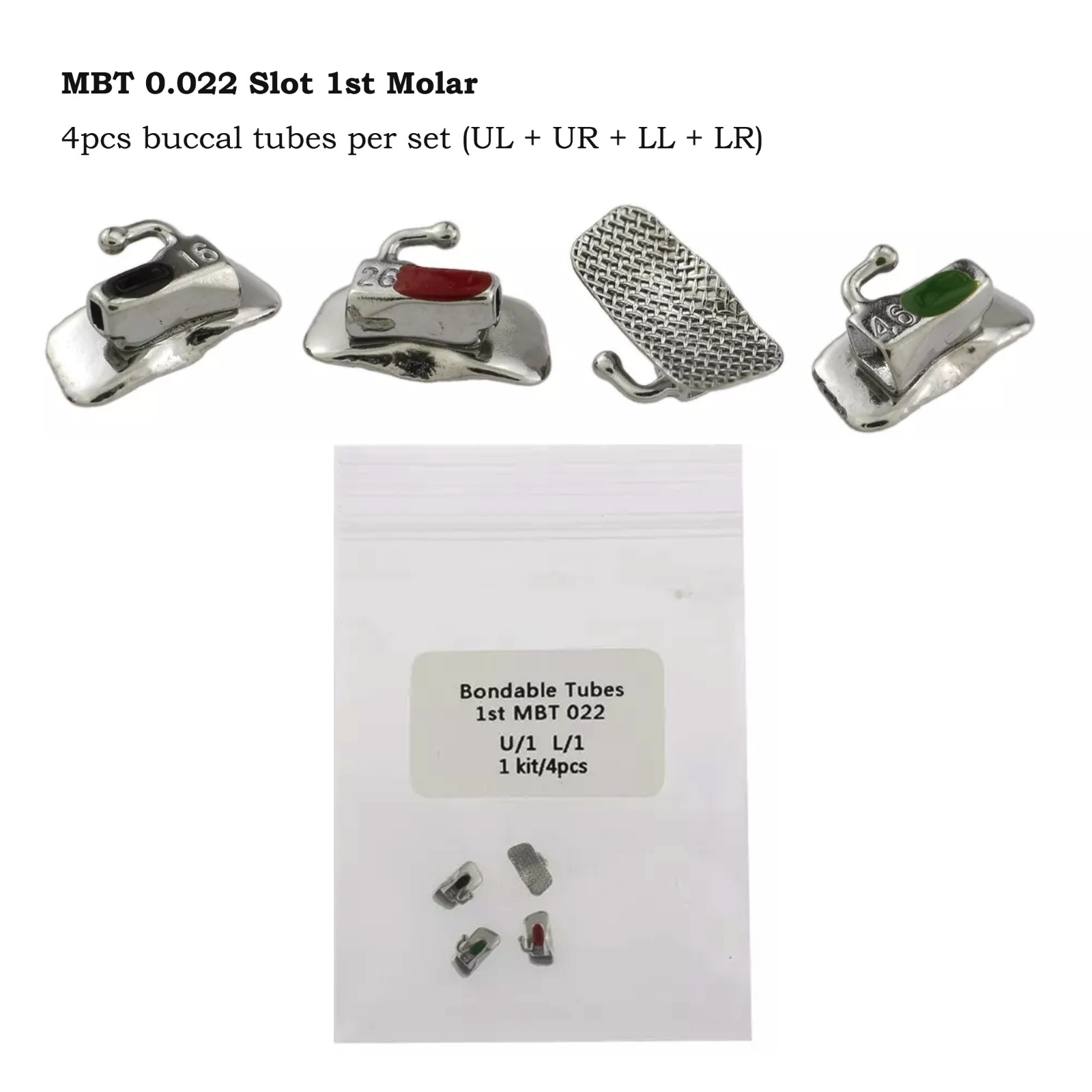 tubos de ortodoncia Orthodontic Buccal Tube 1st 2nd Molar Tubes Roth MBT 022