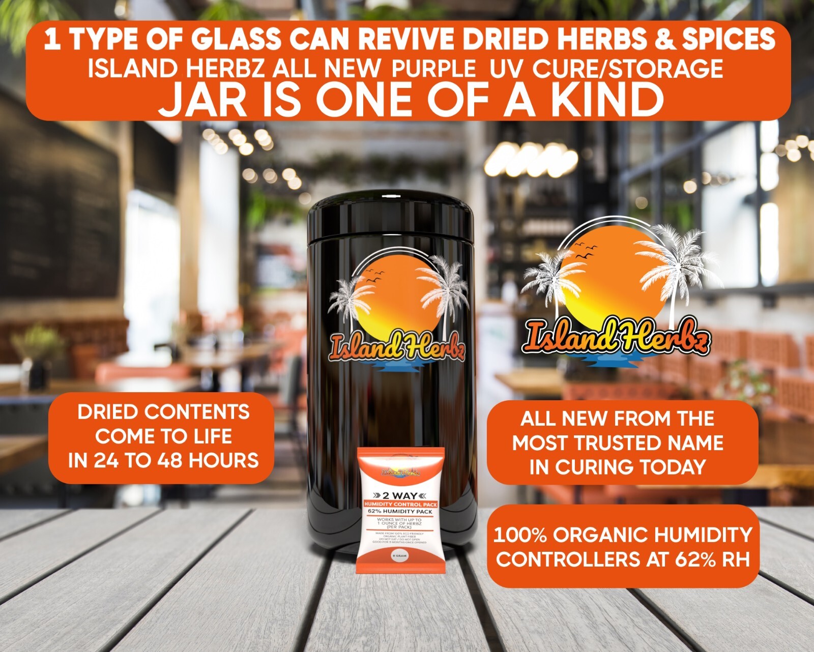 Airtight Smell-Proof 1 Oz Premium Bio-Photonic Cure/Stash/Storage Jar (1 Pack)