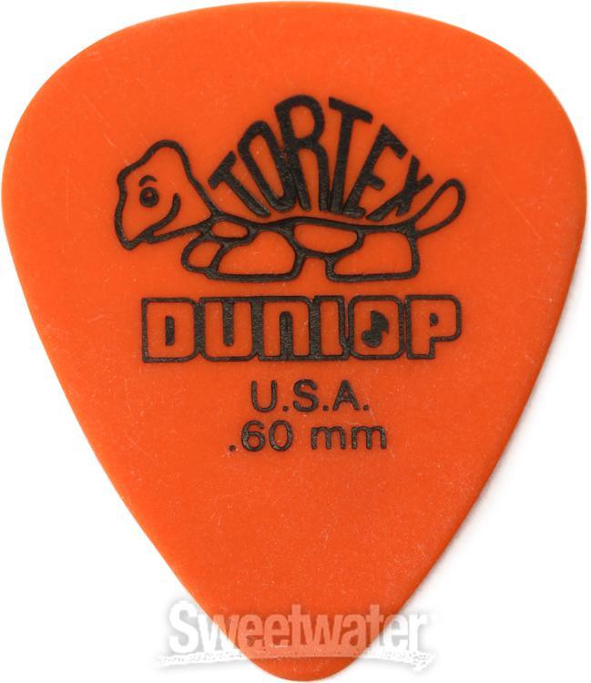 Dunlop 418R060 Tortex Standard Guitar Picks .60mm Orange 72-pack