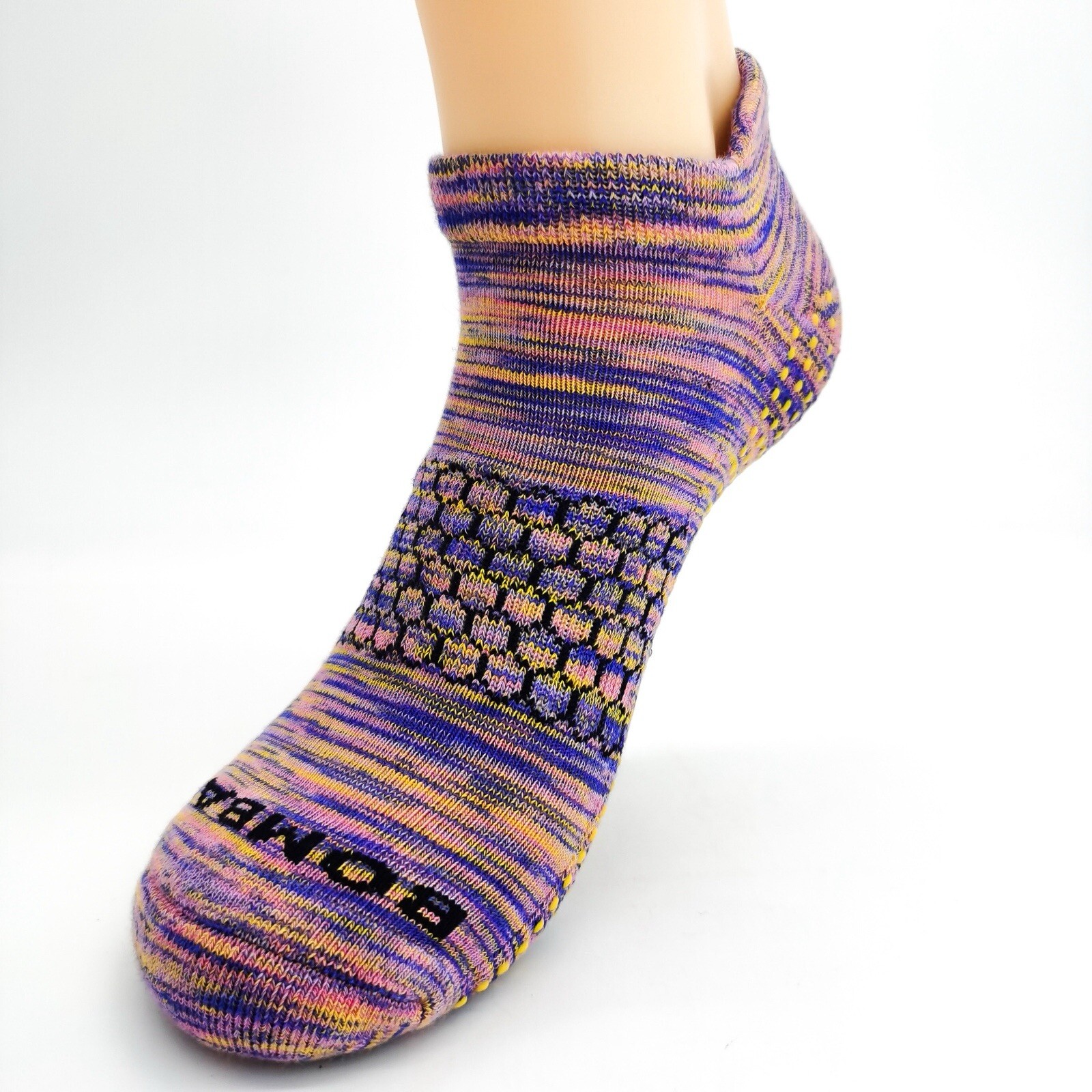 4 pairs BOMBAS Women's Performance Gripper Honeycomb Ankle Socks size M 6-10