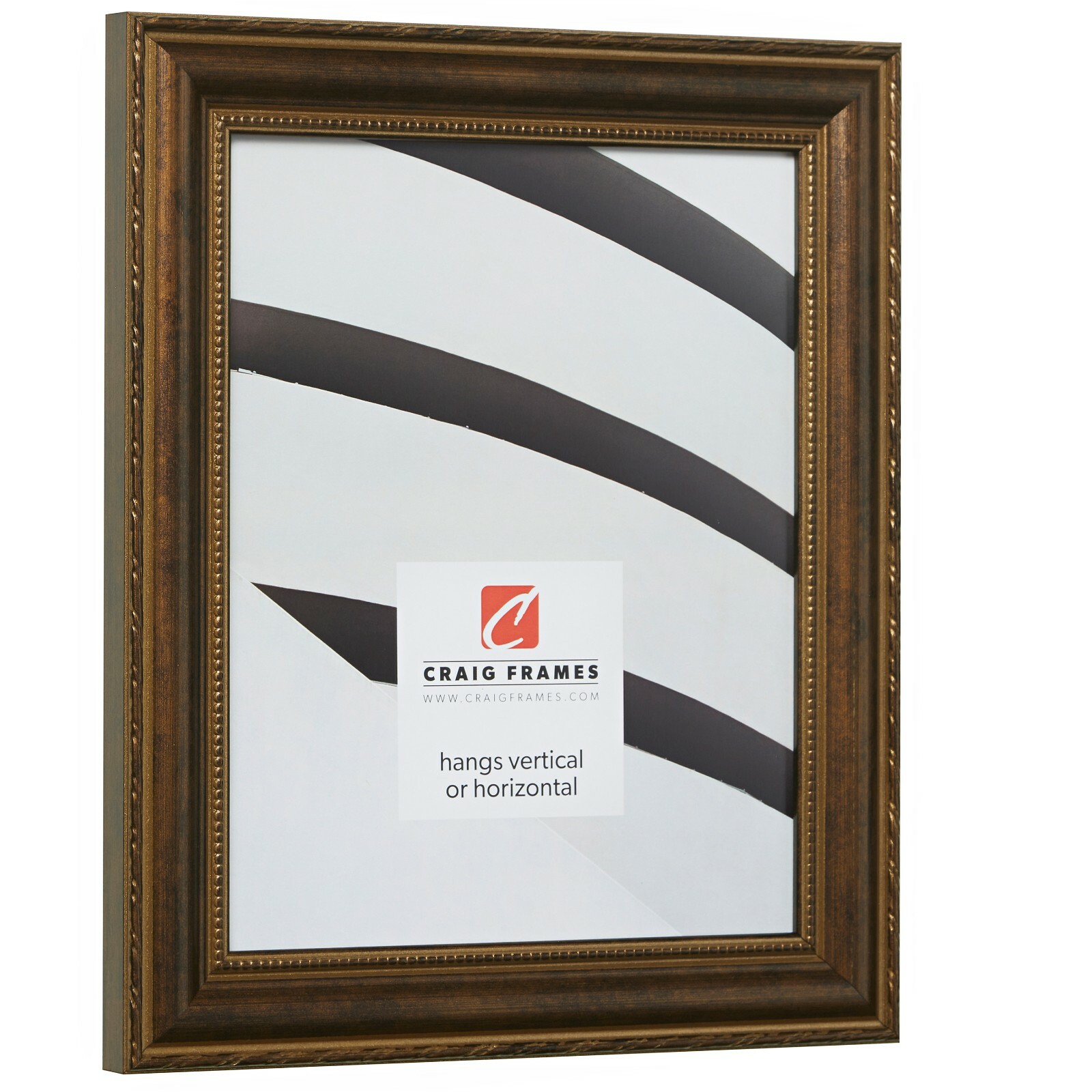 Craig Frames Victoria, 1.37 Inch Wide Ornate Aged Bronze Picture Frame