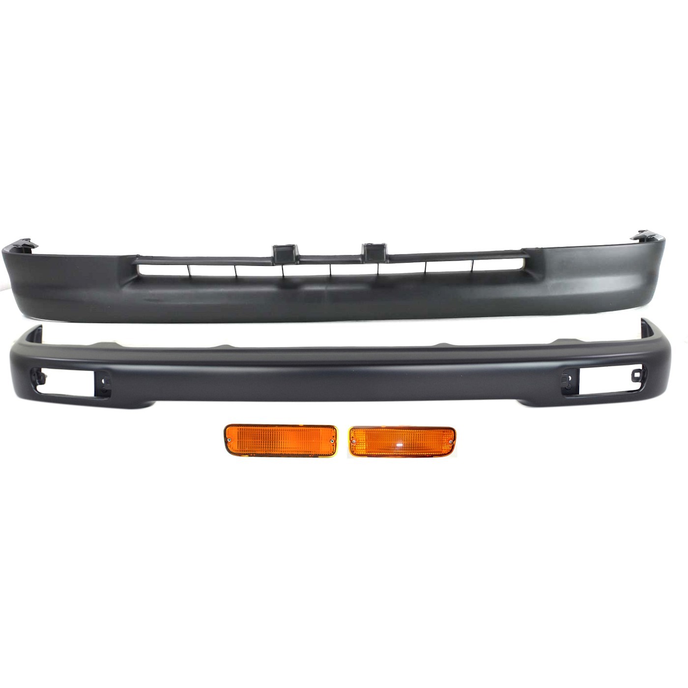 Front Bumper Kit For 1995-1997 Toyota Tacoma Painted Black