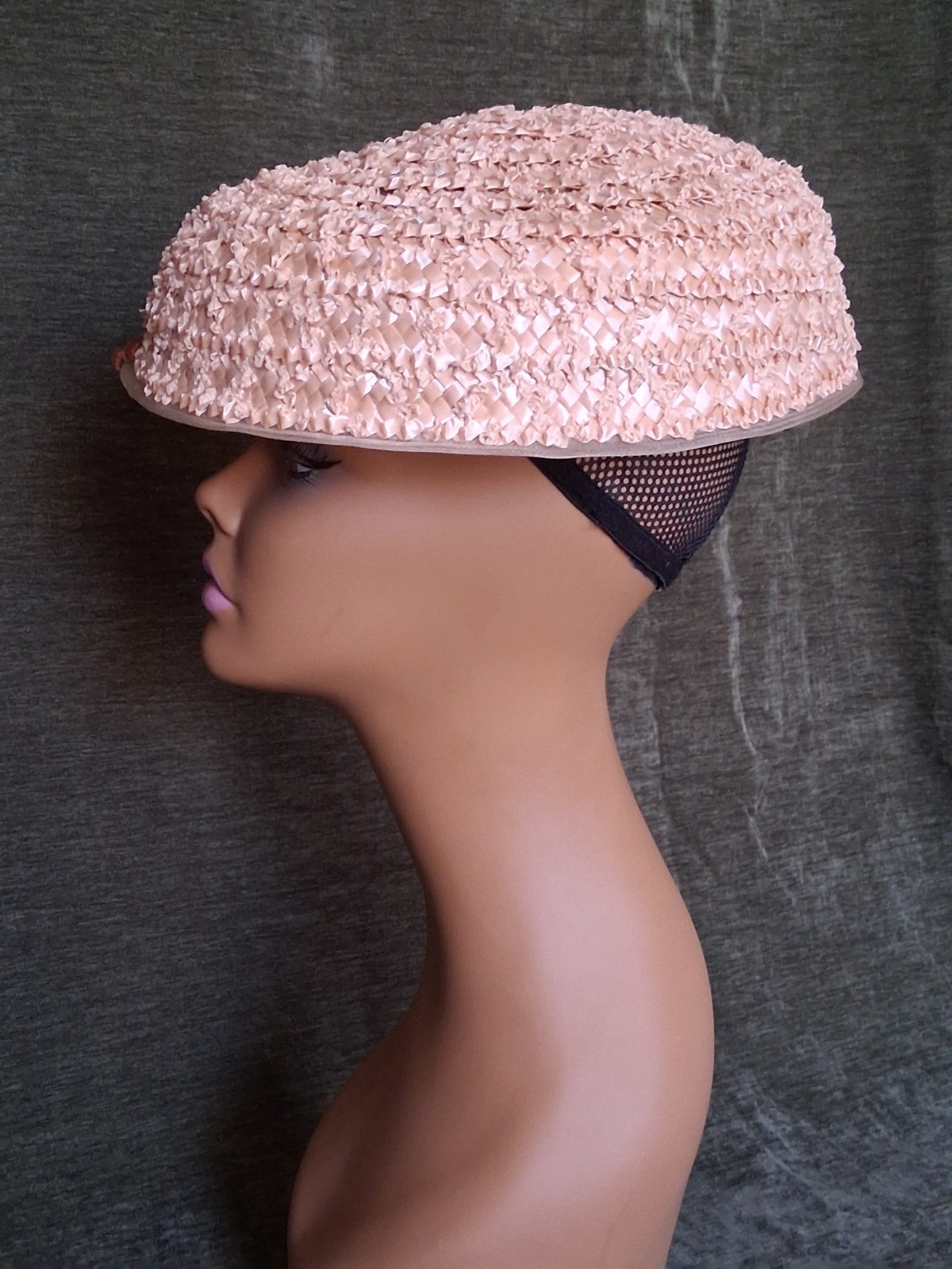 Vtg. Iconic New Look 50s Straw "Sauser" Hat Mint, Exellent!