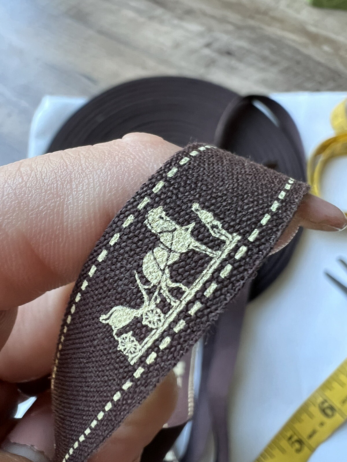 Hermes ribbon sold by the bundle 3 yards (108in) cut by one piece only