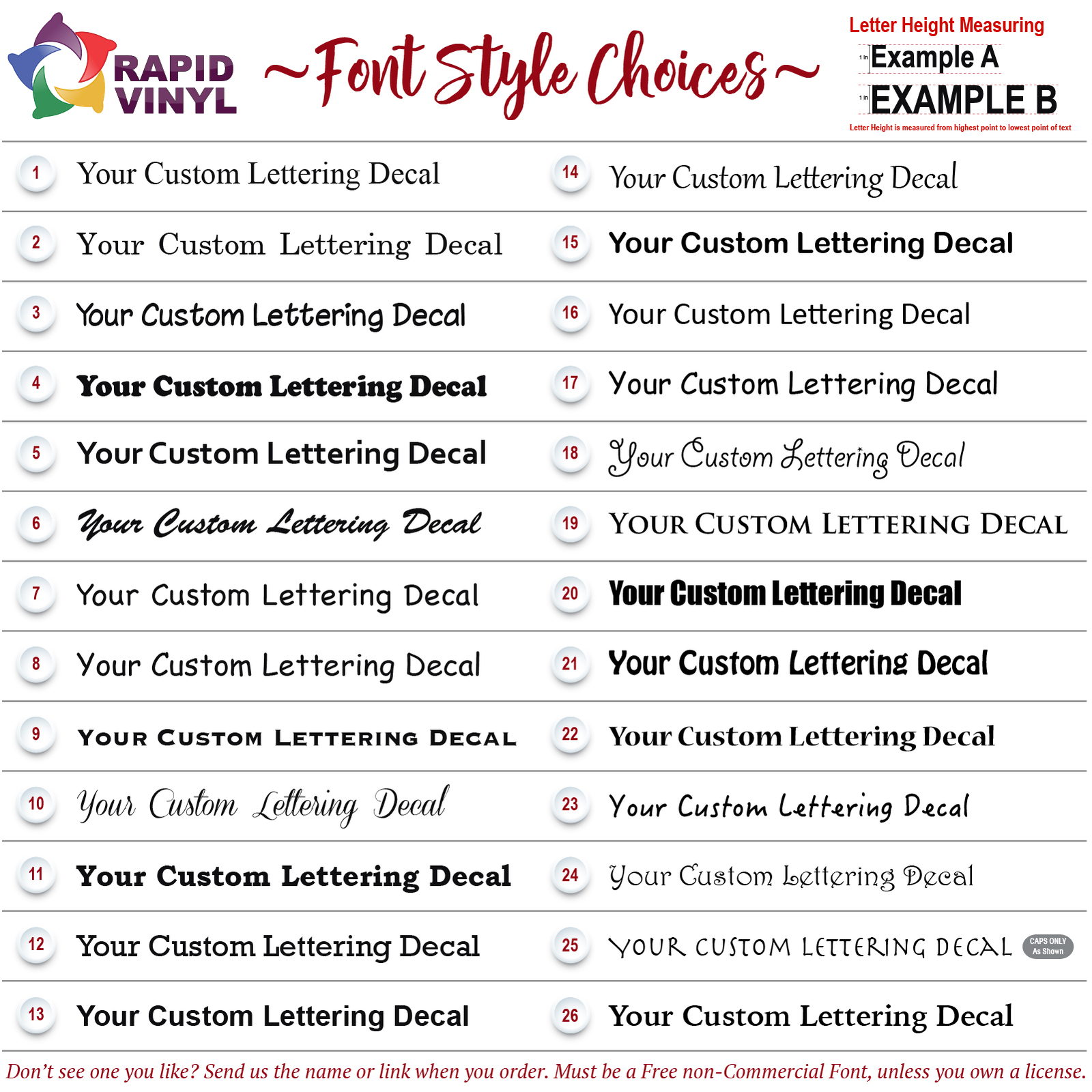 Custom Text Vinyl Decal Sticker Car Window Bumper Letters Numbers Lettering Name