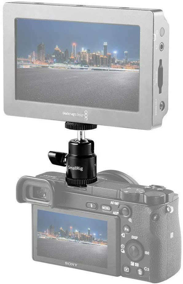 SmallRig Tripod Ball Head Stand with Flash Shoe 1/4" Hot Shoe Mount Adapter 761