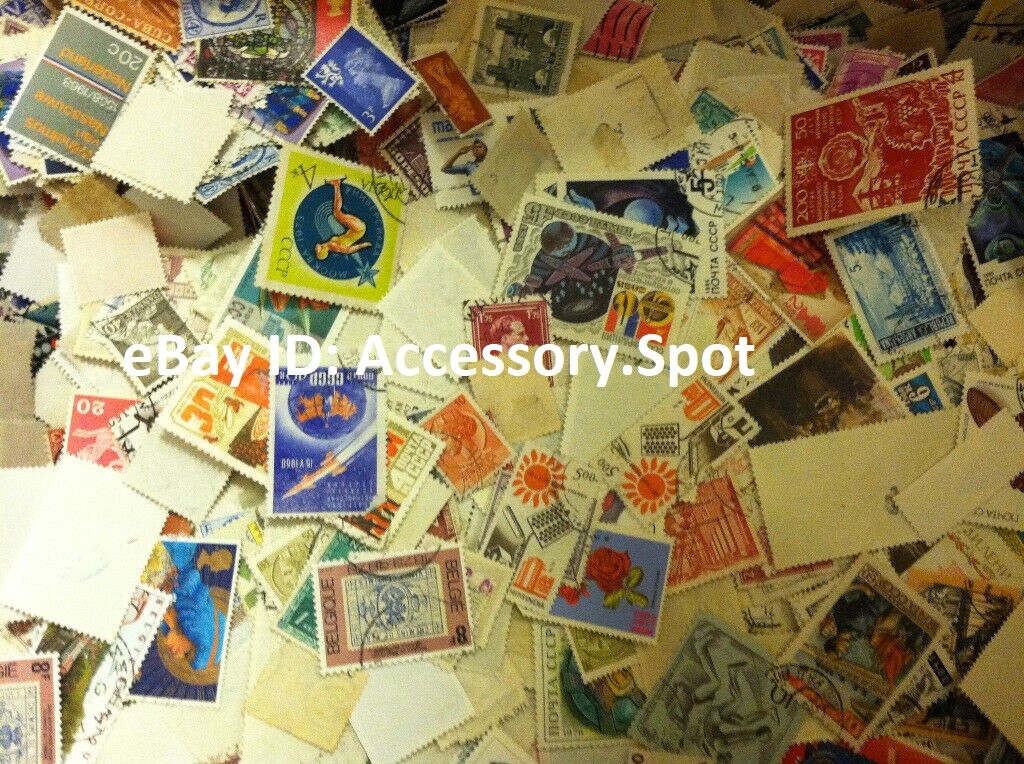 Used off Paper 1000 WW Stamps From huge HOARD BOX collection FREE SHIPPING!!!