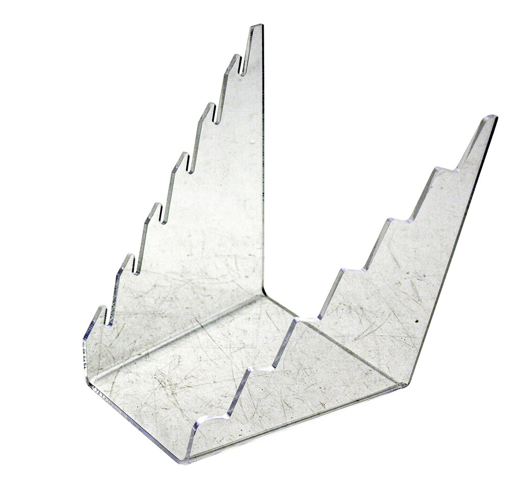 NEW Clear Plastic Multi-Tier Knife Holder DISPLAY STAND Easel - Holds 6 Knives