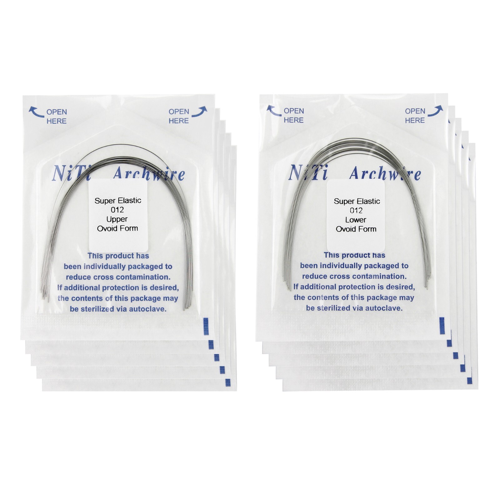 100PCS Dental Orthodontic Arch Wire Niti Super Elastic Round Rectangular Ovoid