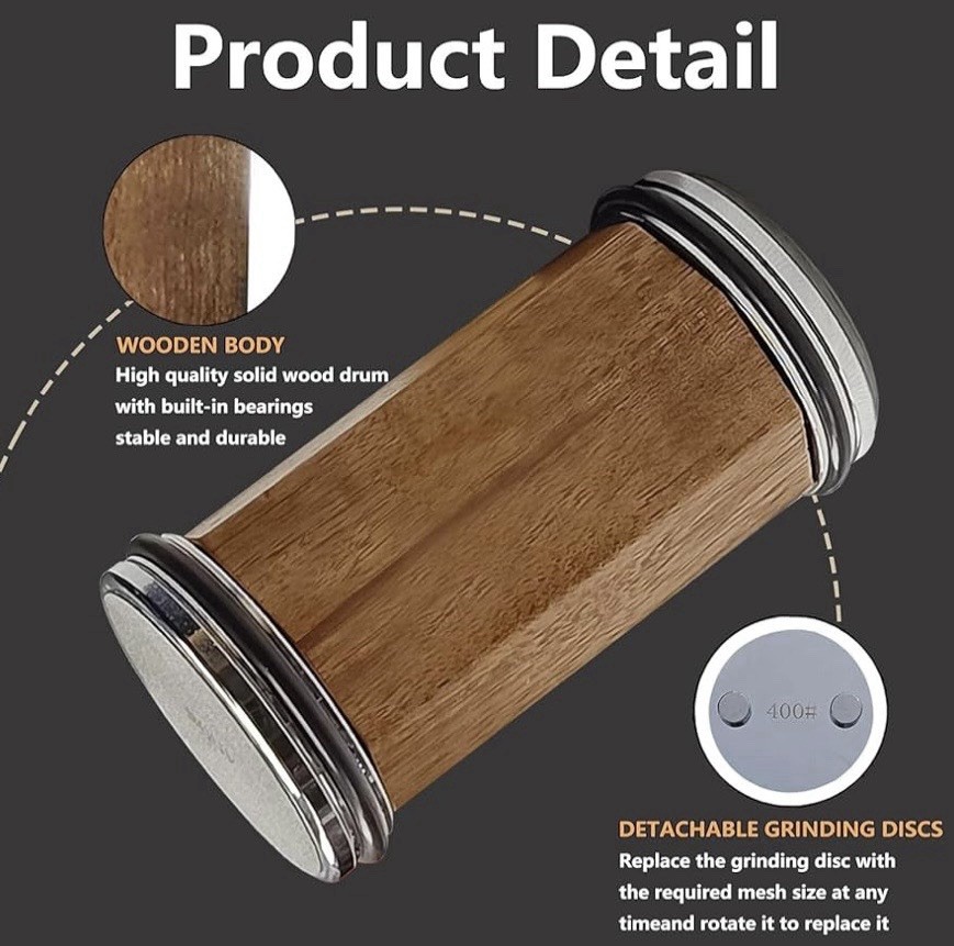 Acacia Rolling Knife Sharpener 4 Diamond 2 Corundum discs 5 Magnetic Angles