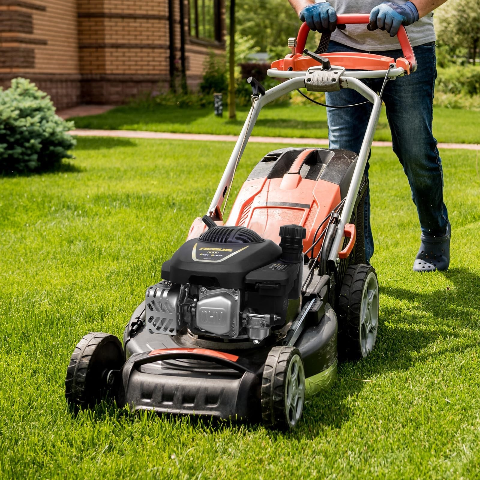 Aceup Energy 4.4HP 173cc Gas Engine Vertical Shaft 4-Stroke OHV Motor w/ Primer