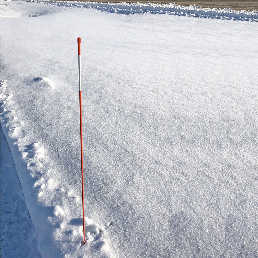 (Pack of 15) 5/16" Orange Snow Poles with Reflector, Heavy Duty Fiberglass Rod