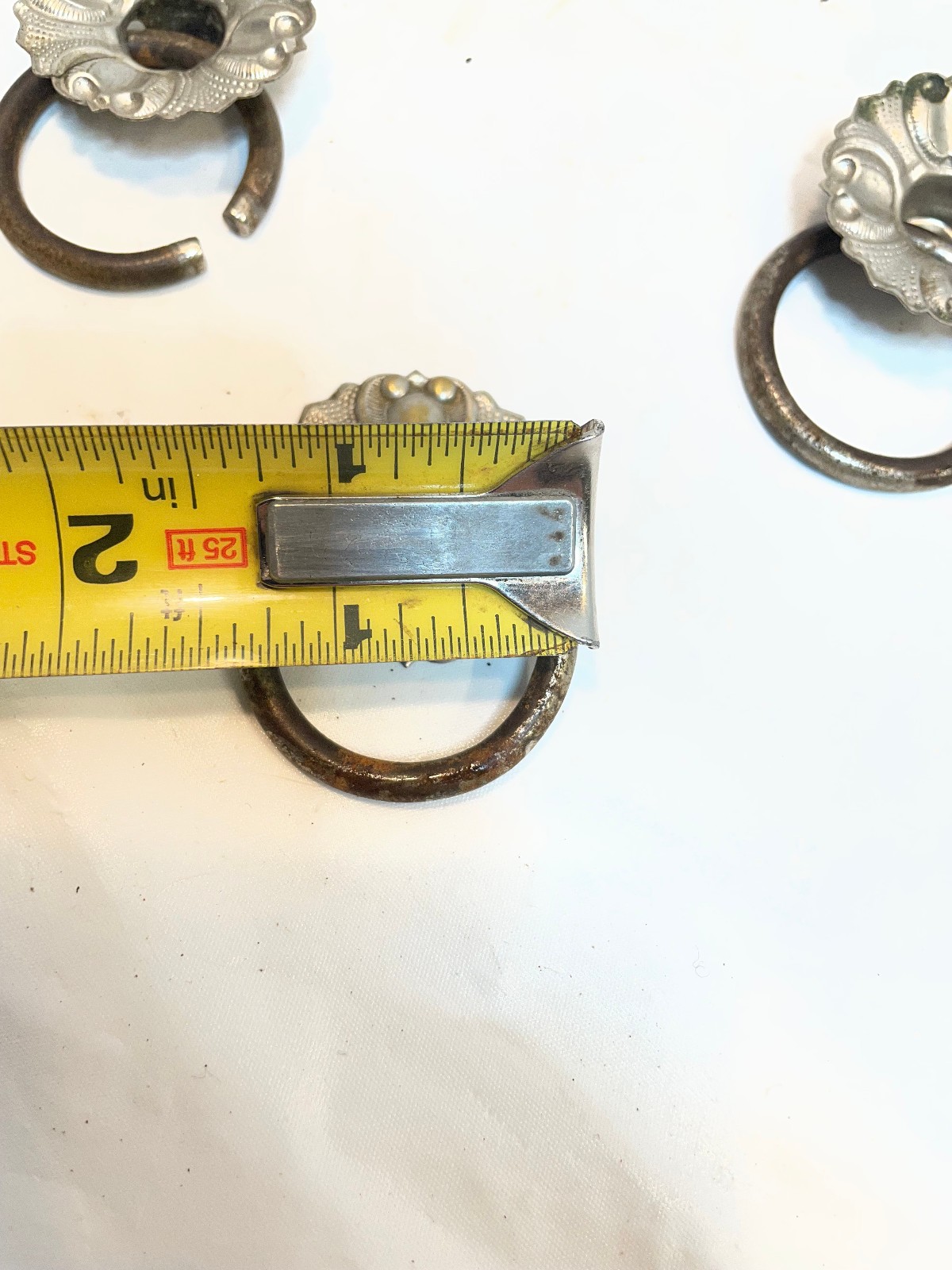 Antique Ornate Metal Victorian Antique Drawer Pulls Cabinet Handles - Lot of 3