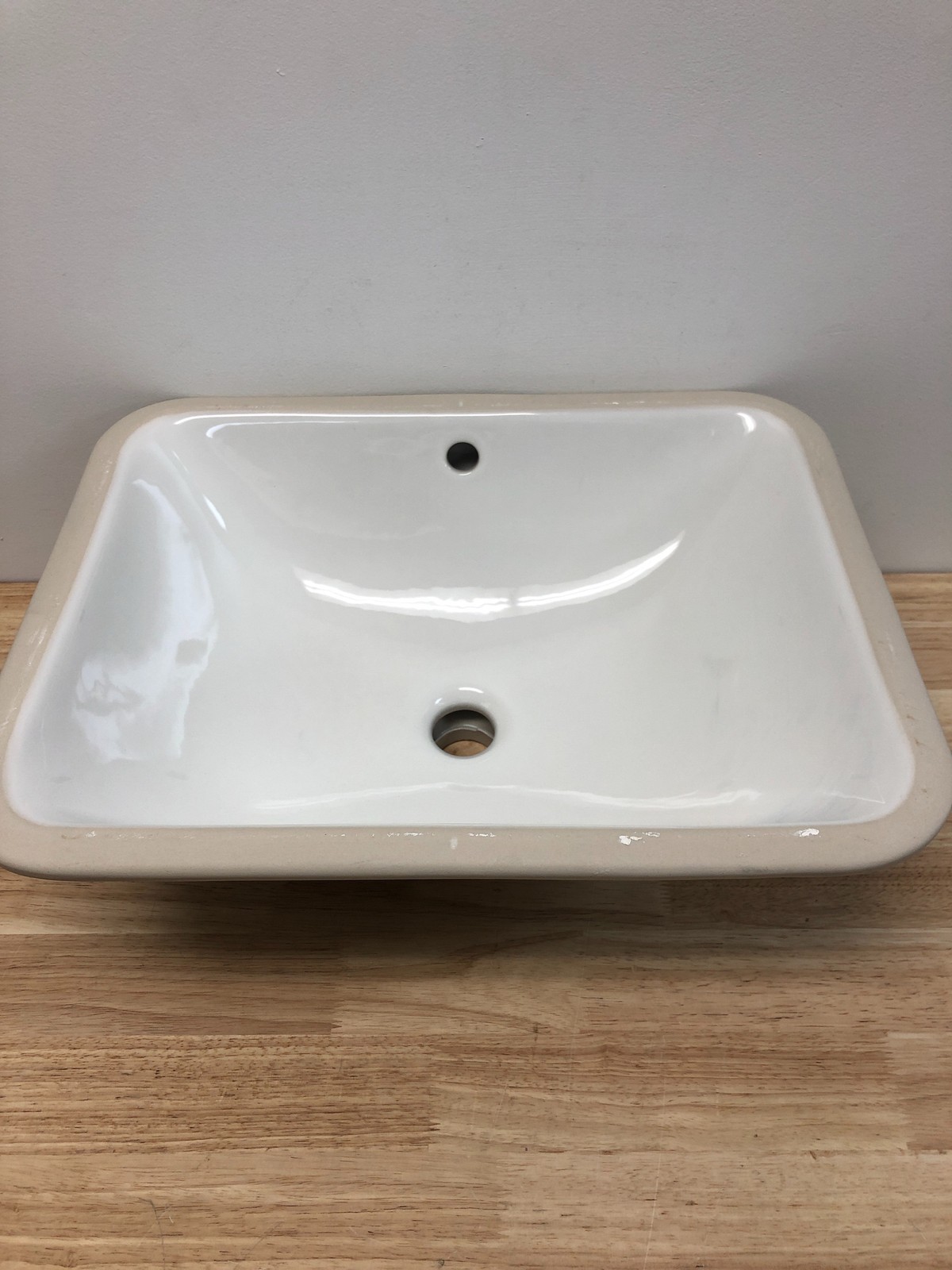 Kohler K-20000-0 White Caxton Rectangle Undermount Sink with Overflow