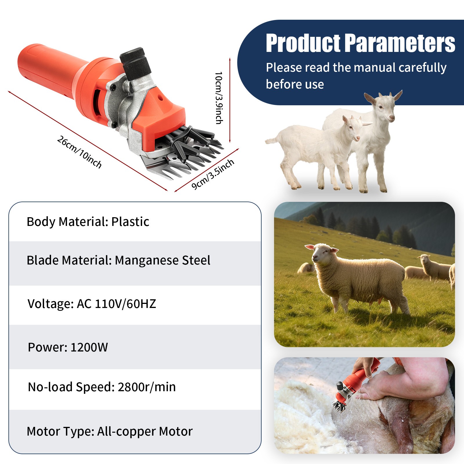 Wool Clipper Shears Cutter Electric Flexible Shaft Sheep Goat Shearing Machine