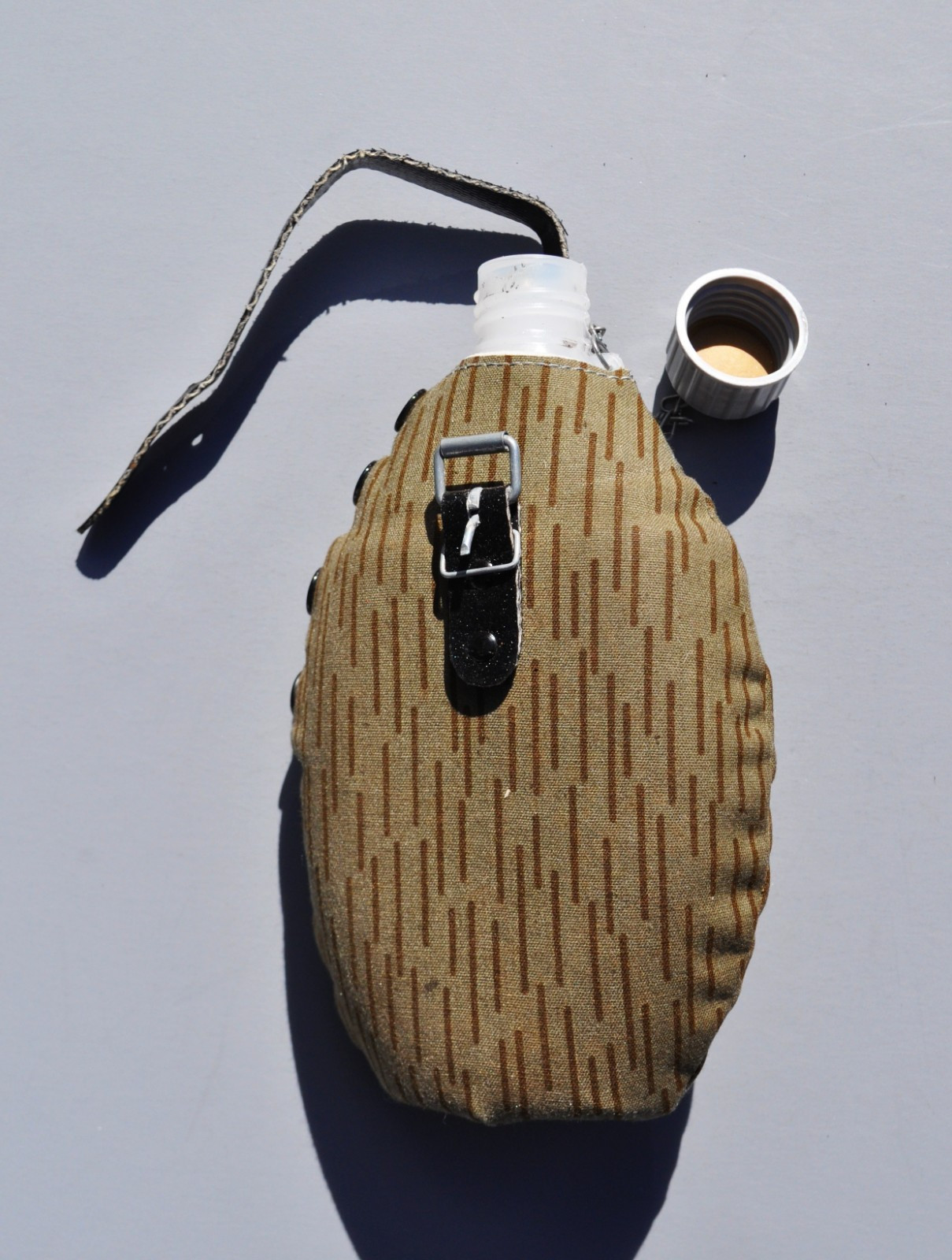 East German Army Cold War Canteen Rain Pattern Camo Cover And Cup Set Free Ship