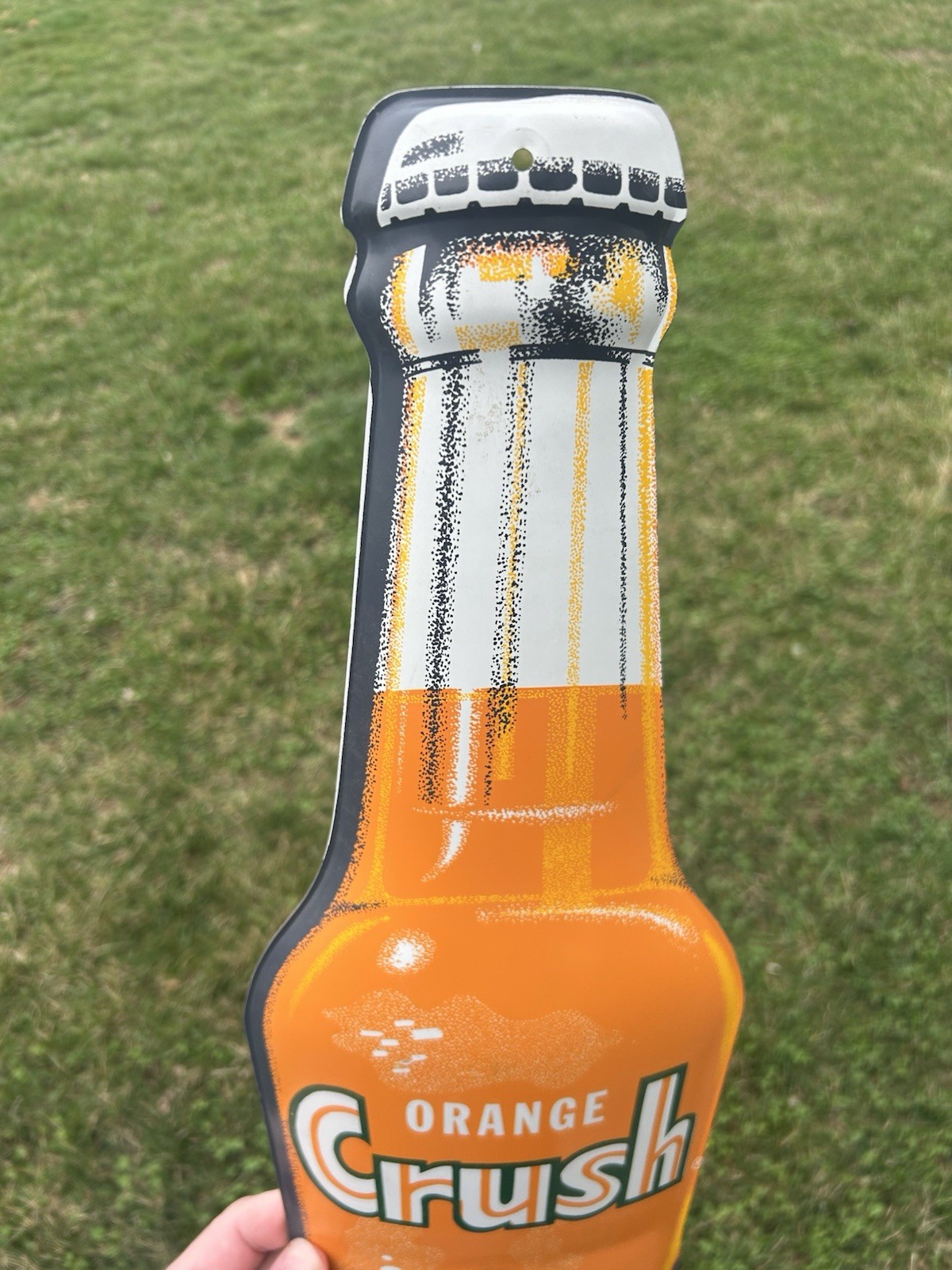 Orange Crush Bottle Thermometer Sign