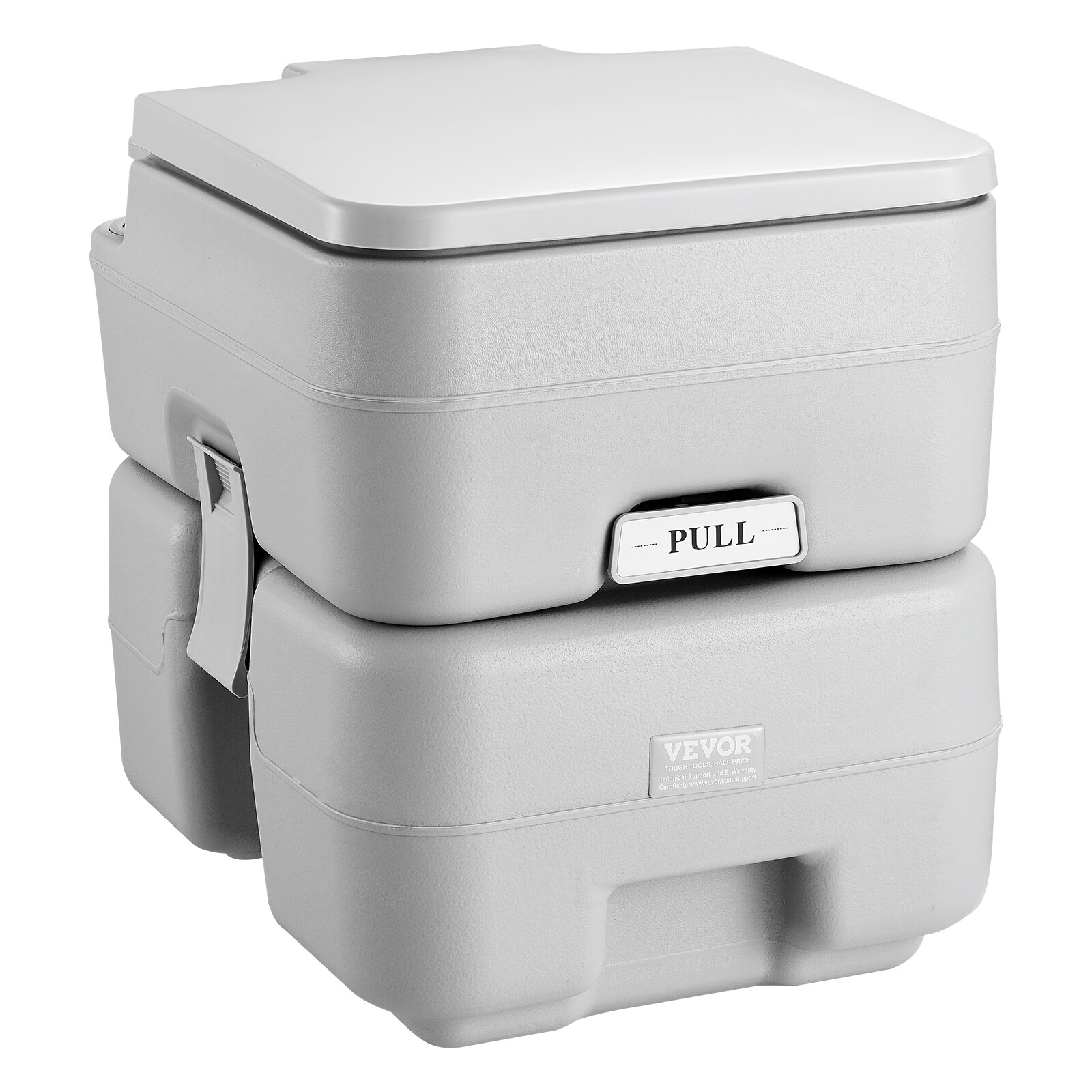 VEVOR Portable Toilet Flush Travel Camping 5.3 Gal Commode Potty with Carry Bag