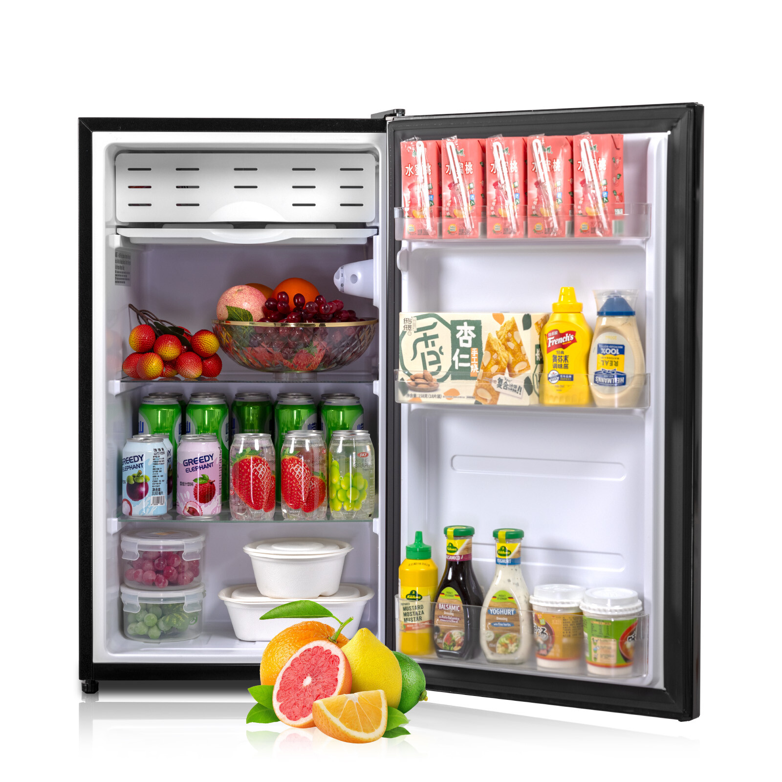 3.2 cu ft 115V Home Refrigerator 32~50℉ Compact Fridge Energy Saving Low Noise