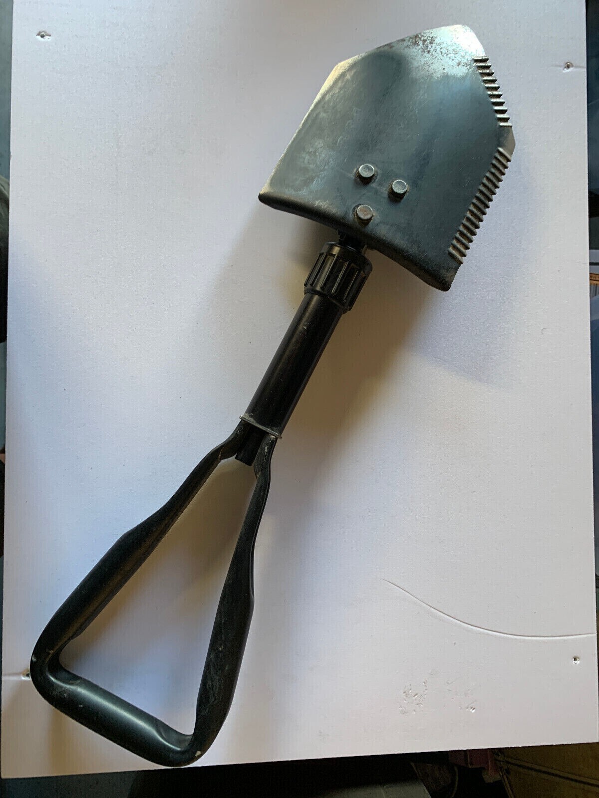 AMES US Military E TOOL ENTRENCHING TOOL SHOVEL & ACU COVER CASE POUCH VGC