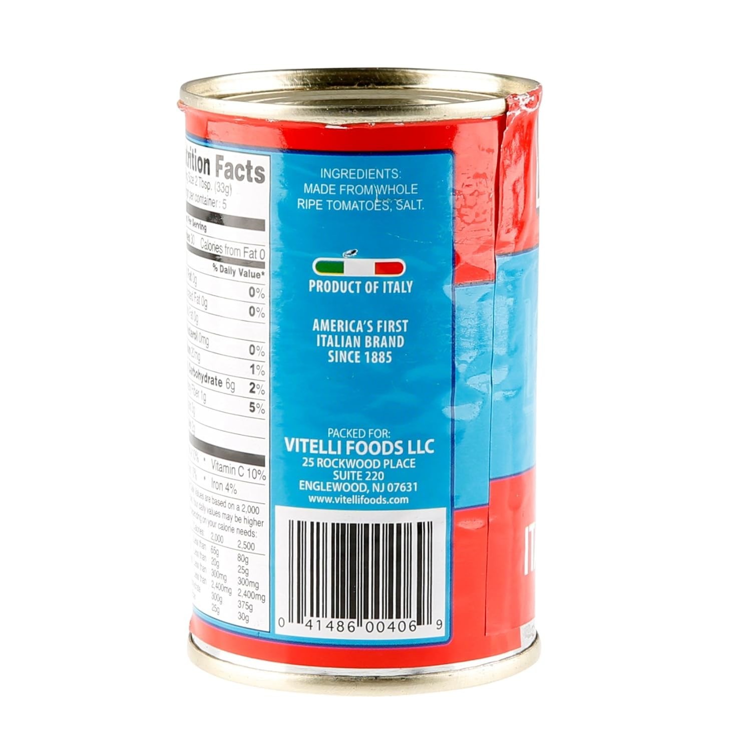 Luigi Vitelli Italian Tomato Paste 6 Oz Cans- 4 Pack-FREE SHIPPING