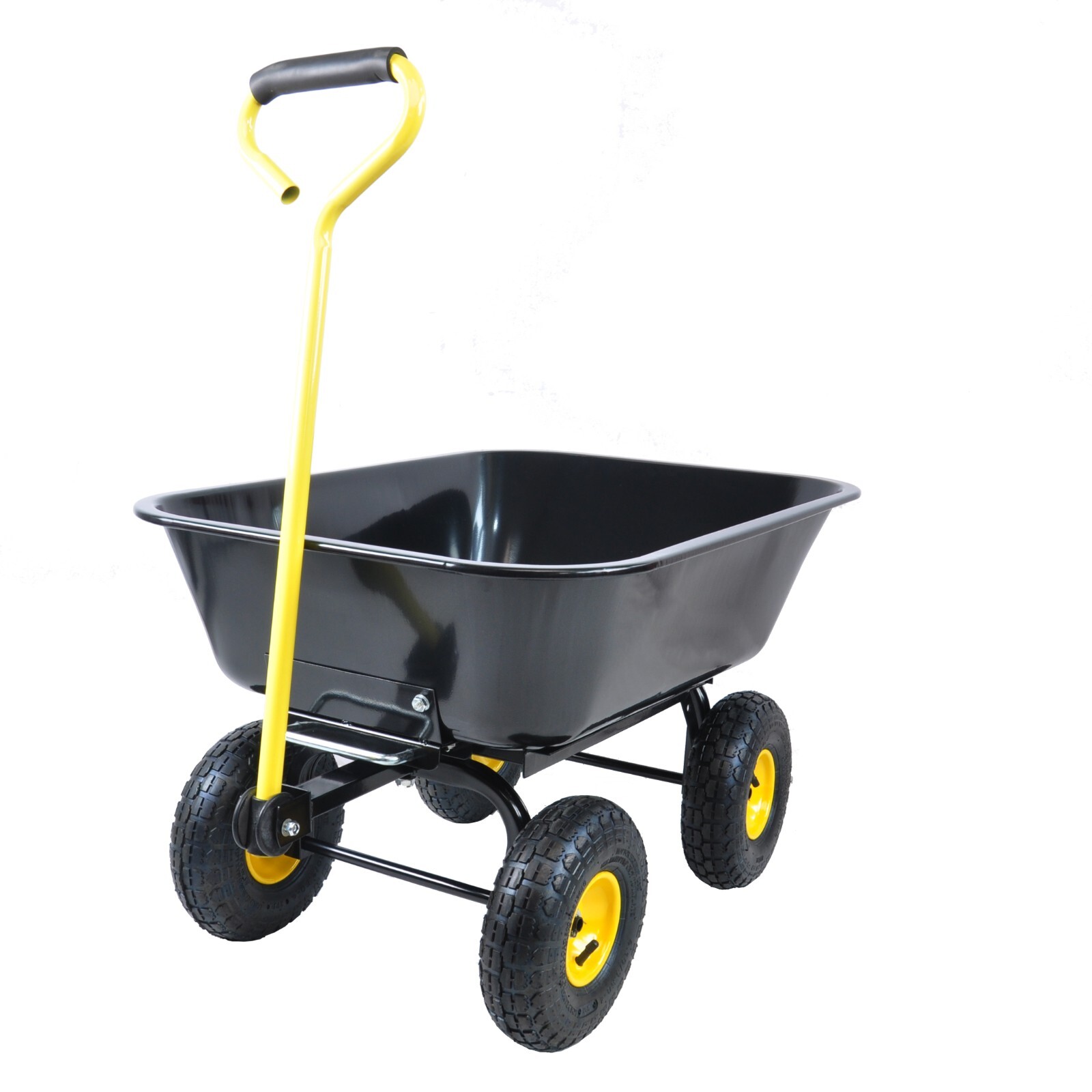 Wheelbarrow Heavy Duty Wagon Garden Cart Yard Dump Lawn Utility Outdoor Steel
