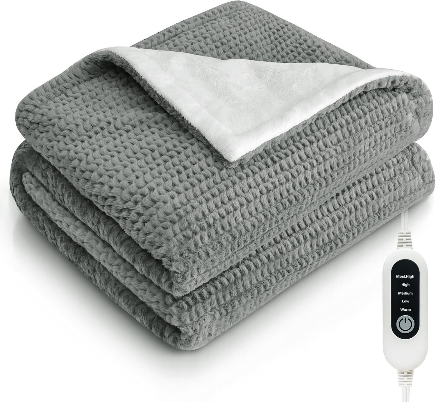 Heated Blanket Electric Throw Blanket with 5 Heat Settings, 10H Auto-Off, 50"X60