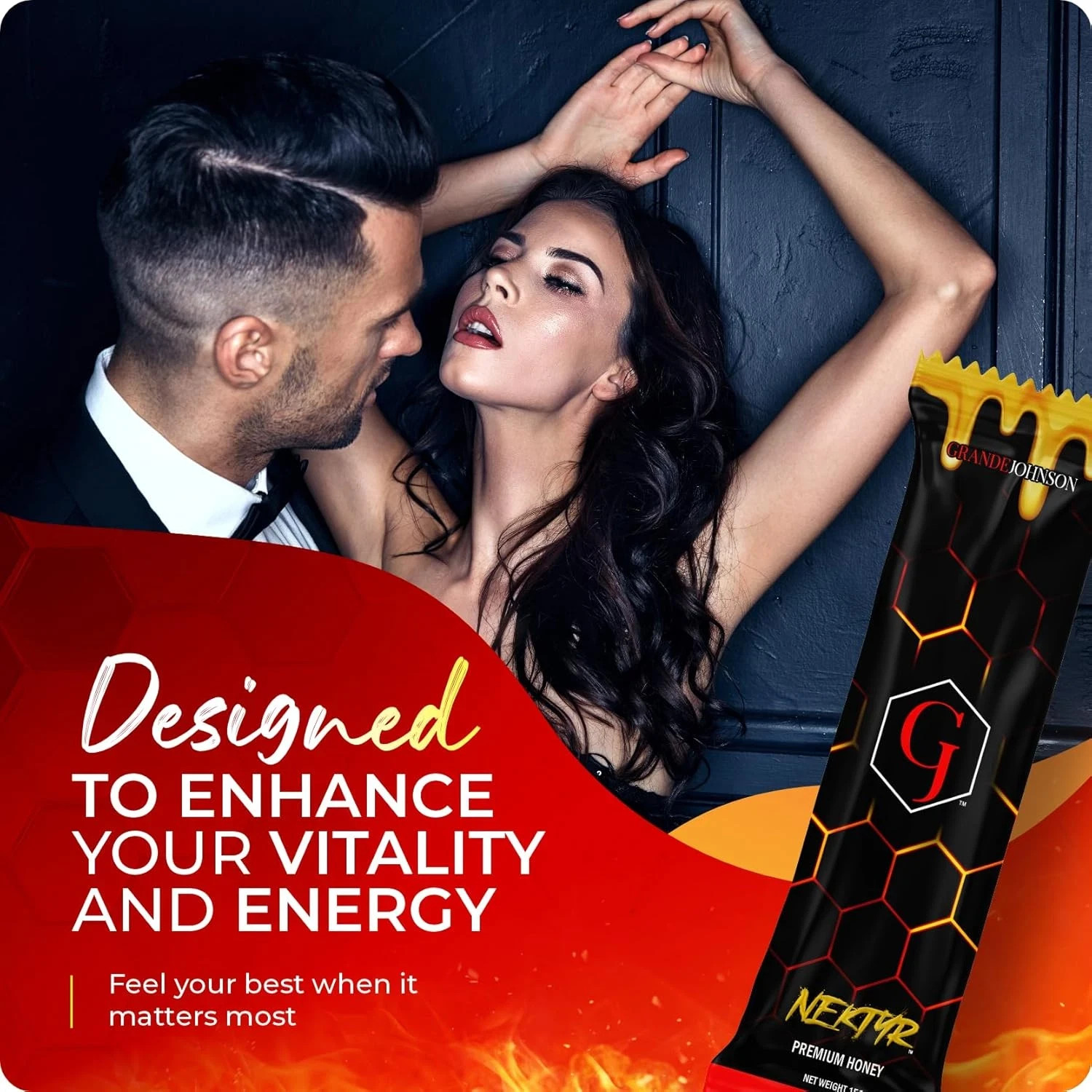 - Nektyr - Organic Premium Natural Pure Honey with Jelly Bee Pollen - Pack of 3