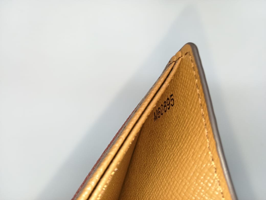 Louis Vuitton Monogram Bifold Wallet Authentic Vintage Leather Brown