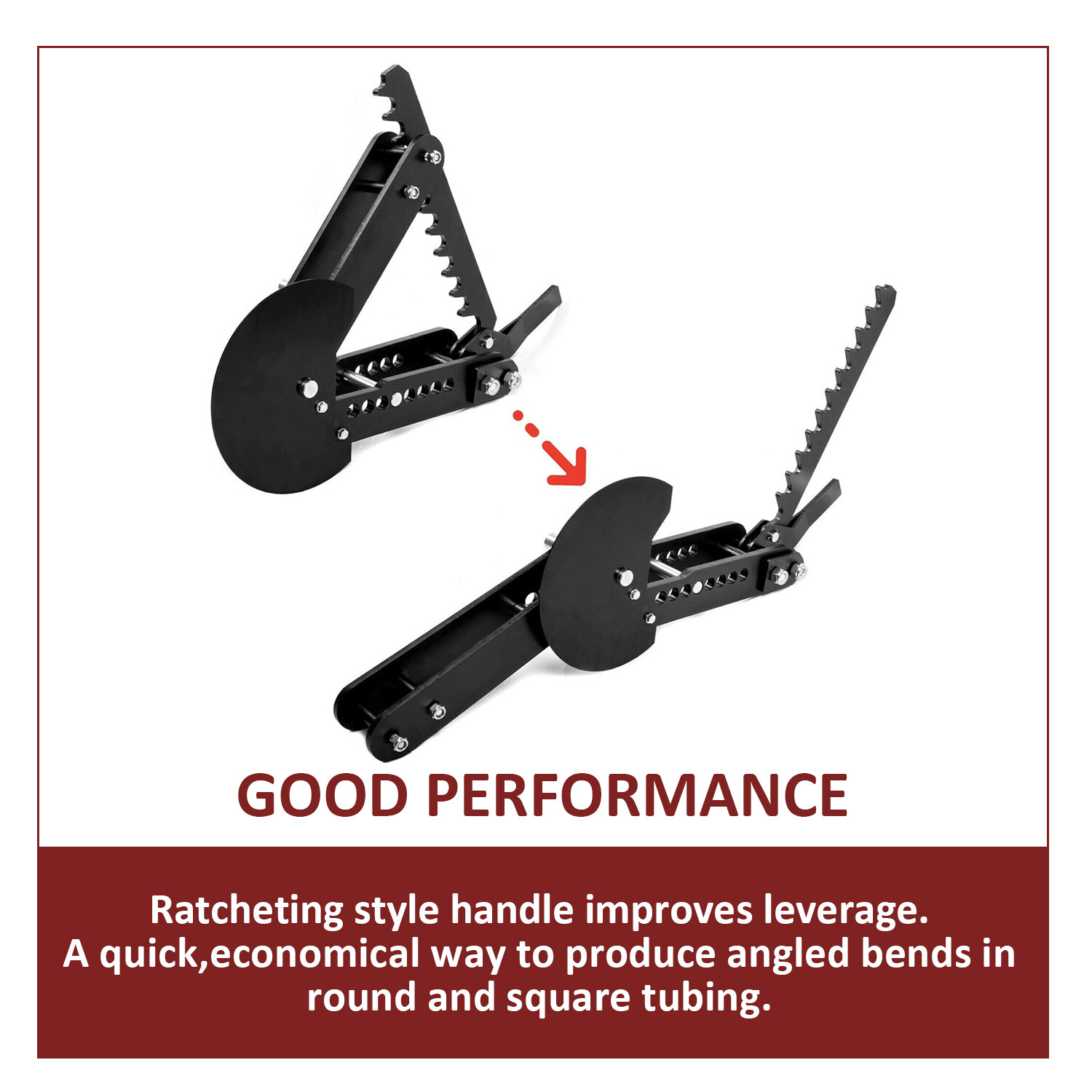 Steel Ratcheting Manual Pipe and Tube Bender -Bends up to 2" diameter tubing