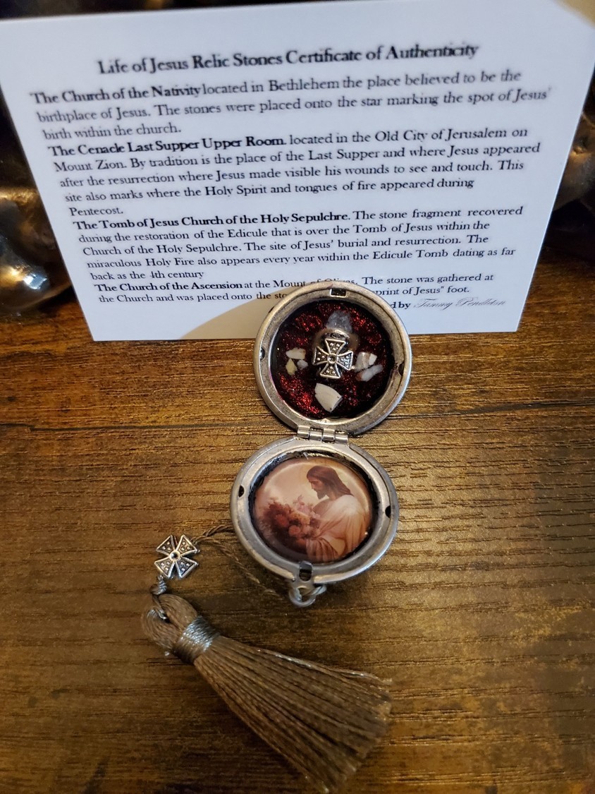 Life of Jesus Locket Nativity, Church of Ascension, Cenacle, Tomb of Jesus