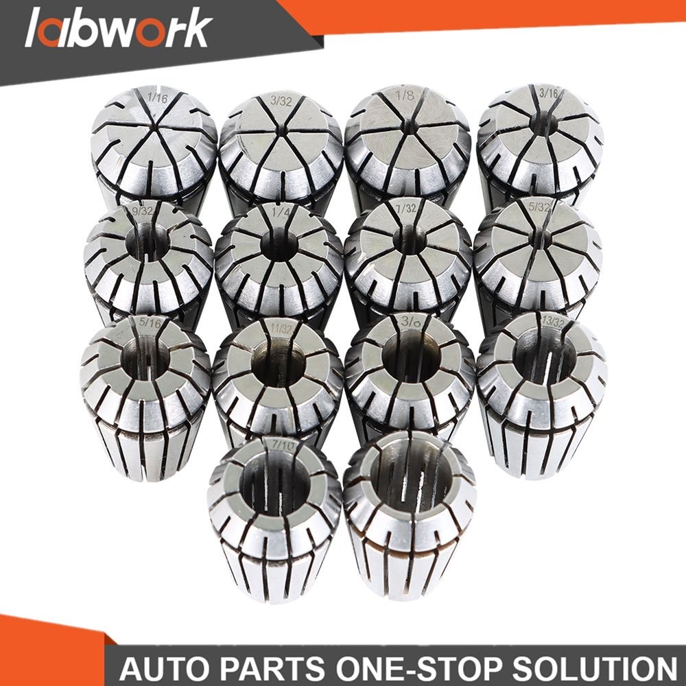 Labwork 14 Pack ER20 Spring Collet Set Fit For CNC Milling Lathe Tool Engraving