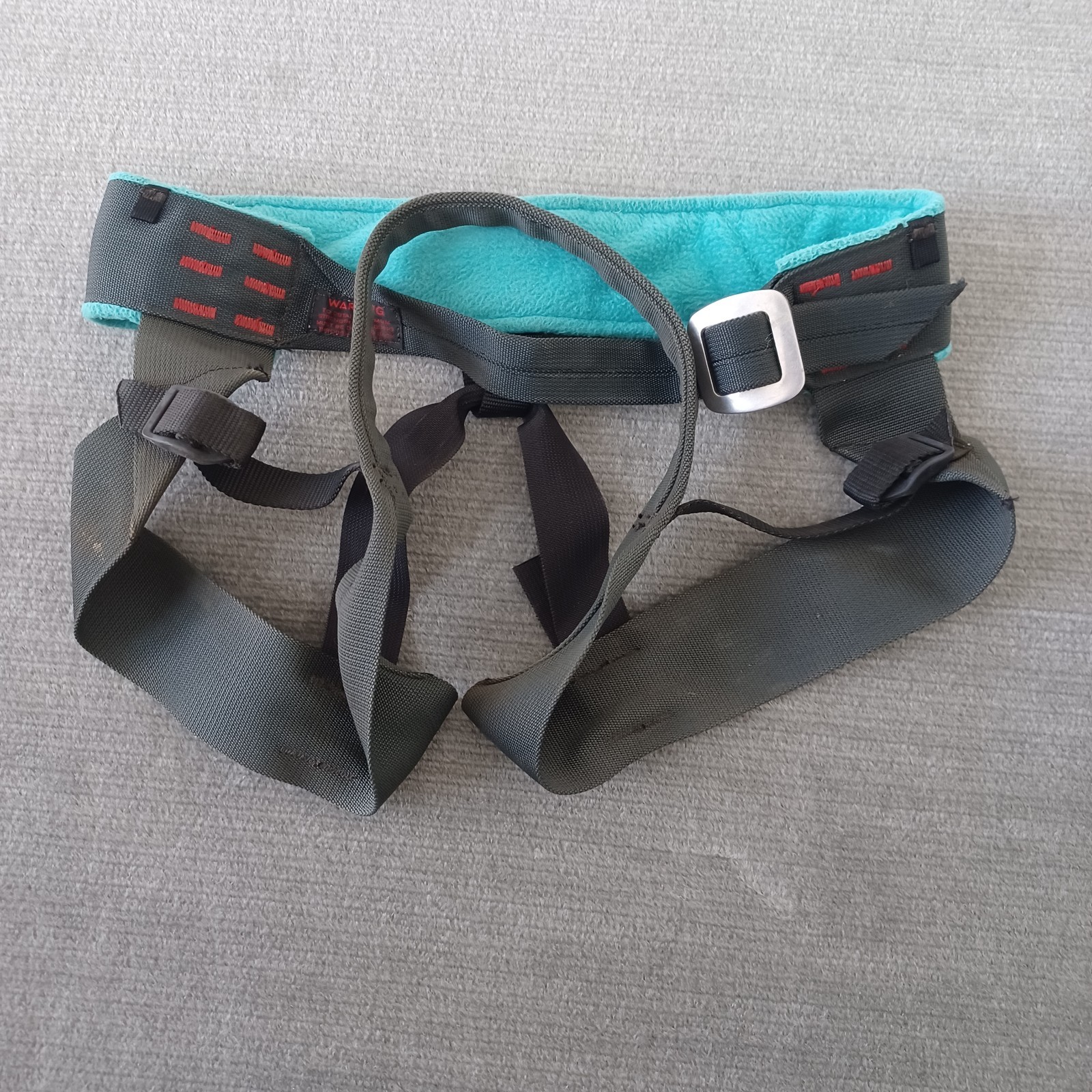 Vintage Chouinard Climbing Equipment Harness Black Large Fleece Lining Patagonia