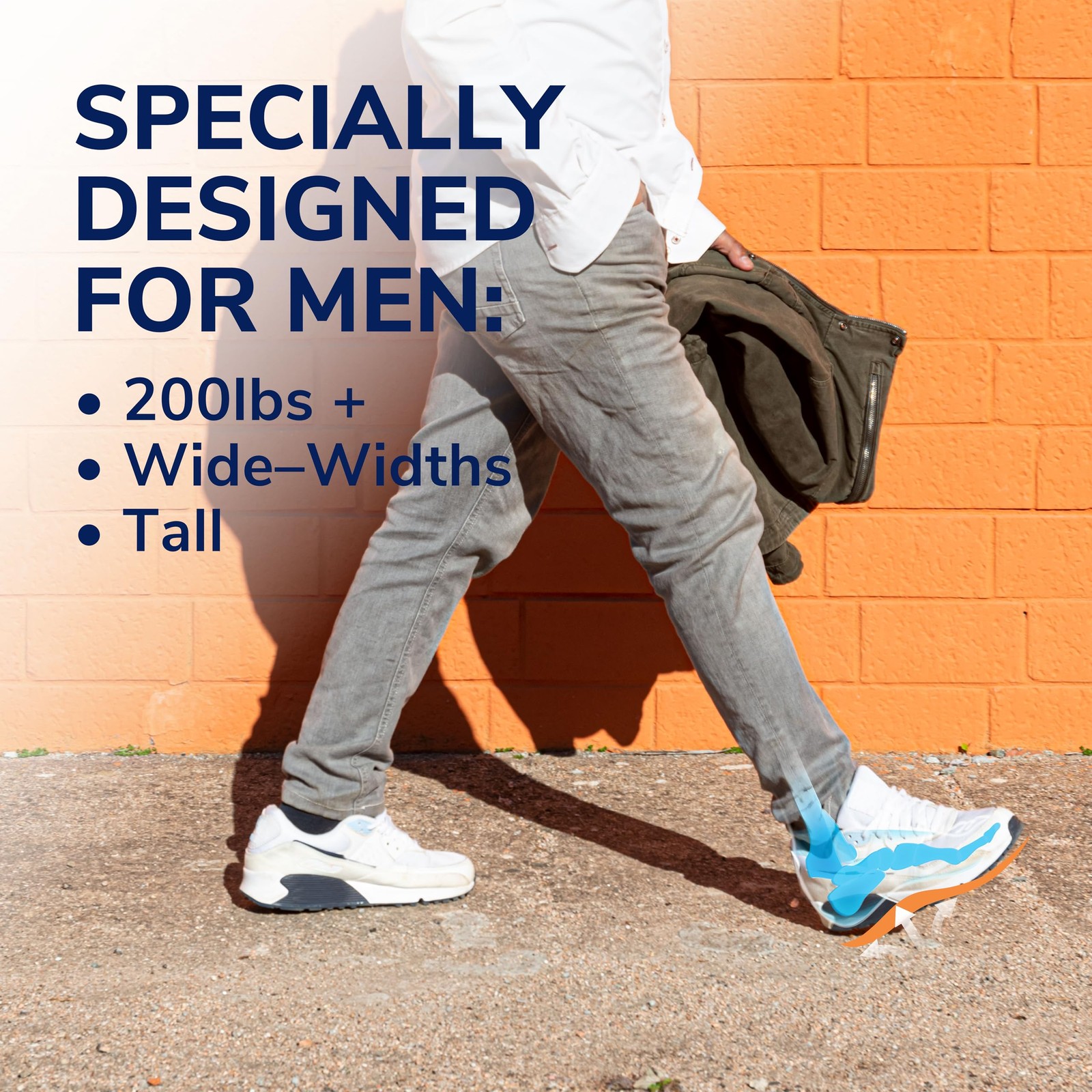 Dr. Scholl’s Extra Comfort Support Insoles Men, Size 8-14, 1 Pair: All-Day