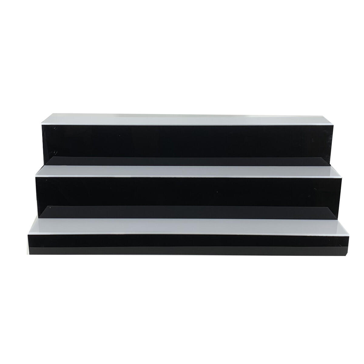 39" 3 Step Tier LED Lighted Shelves Illuminated Liquor Bottle Display Stand US