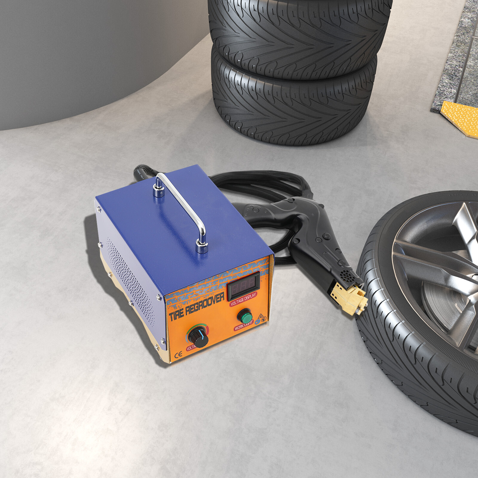 1000W Truck Tire Groover Rubber Cutter Regroover Tyre Grooving Machine + Blades