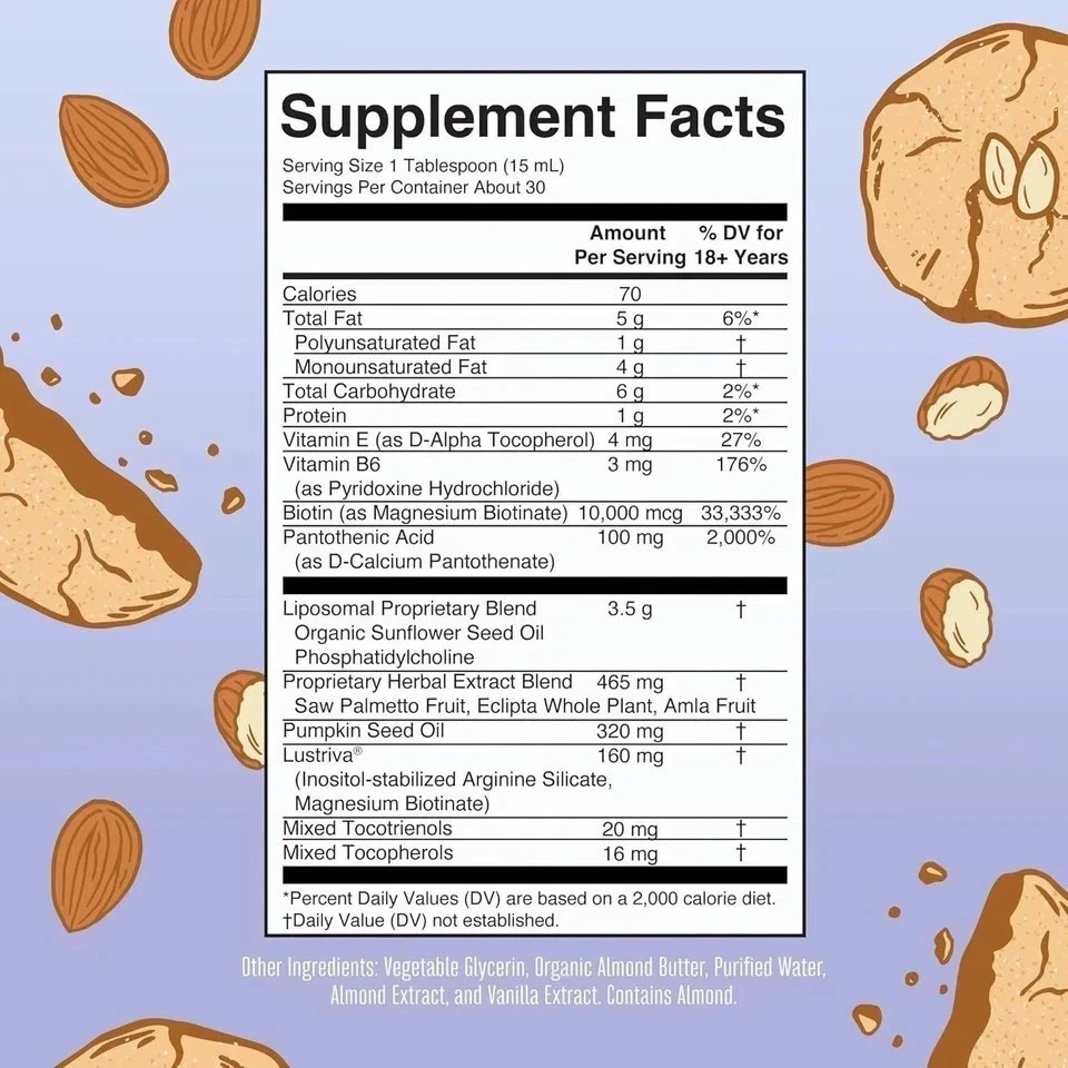 New Mary Ruth’s Women’s Hair Growth MAX Lipsomal With Lustriva