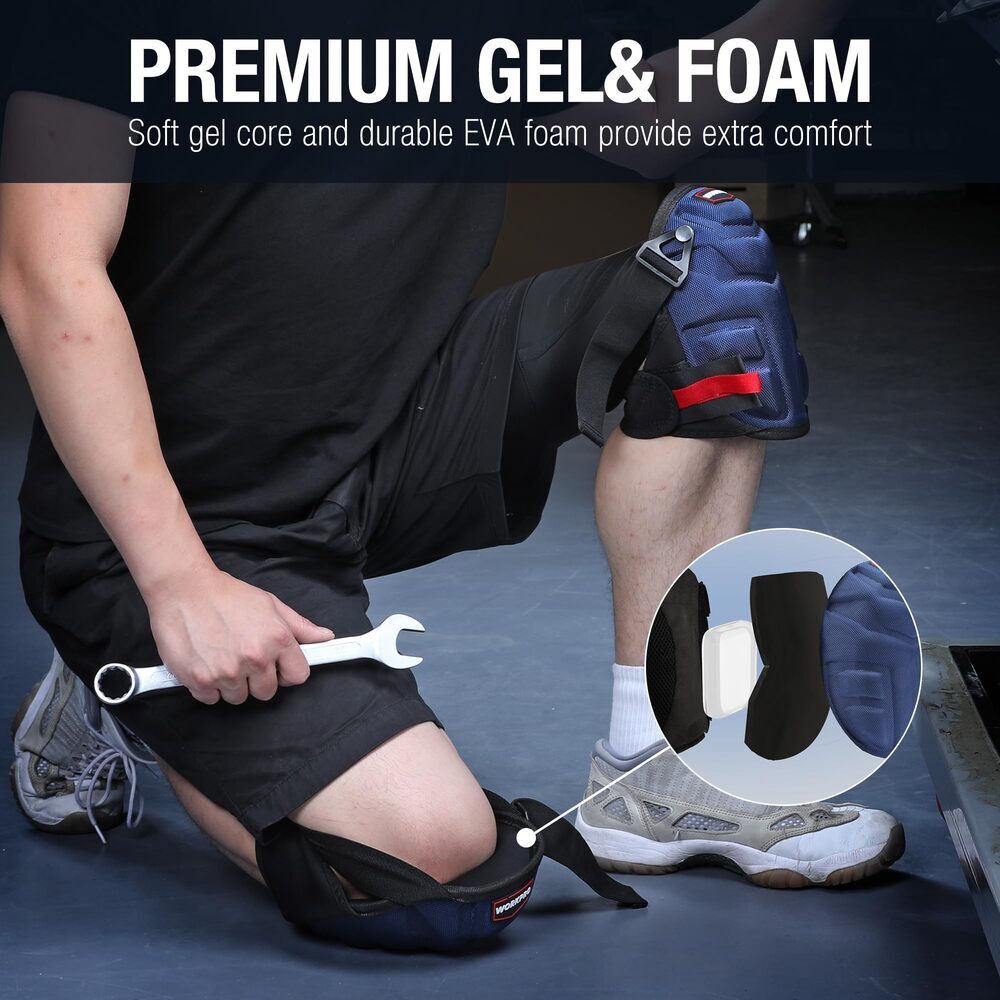 WORKPRO Knee Pads for Work Safety Construction Kneepads Gel Cushion Foam Padding