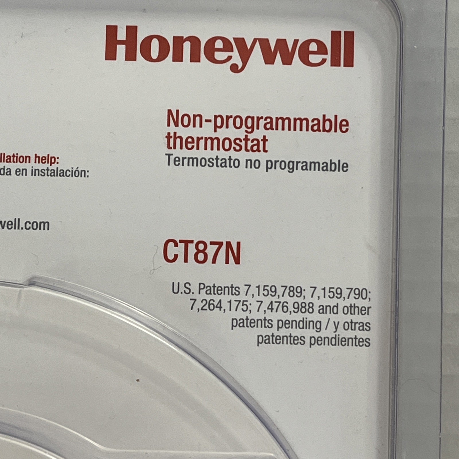 NEW Honeywell The Round Heat/Cool Non-Programmable Thermostat CT87N SEALED