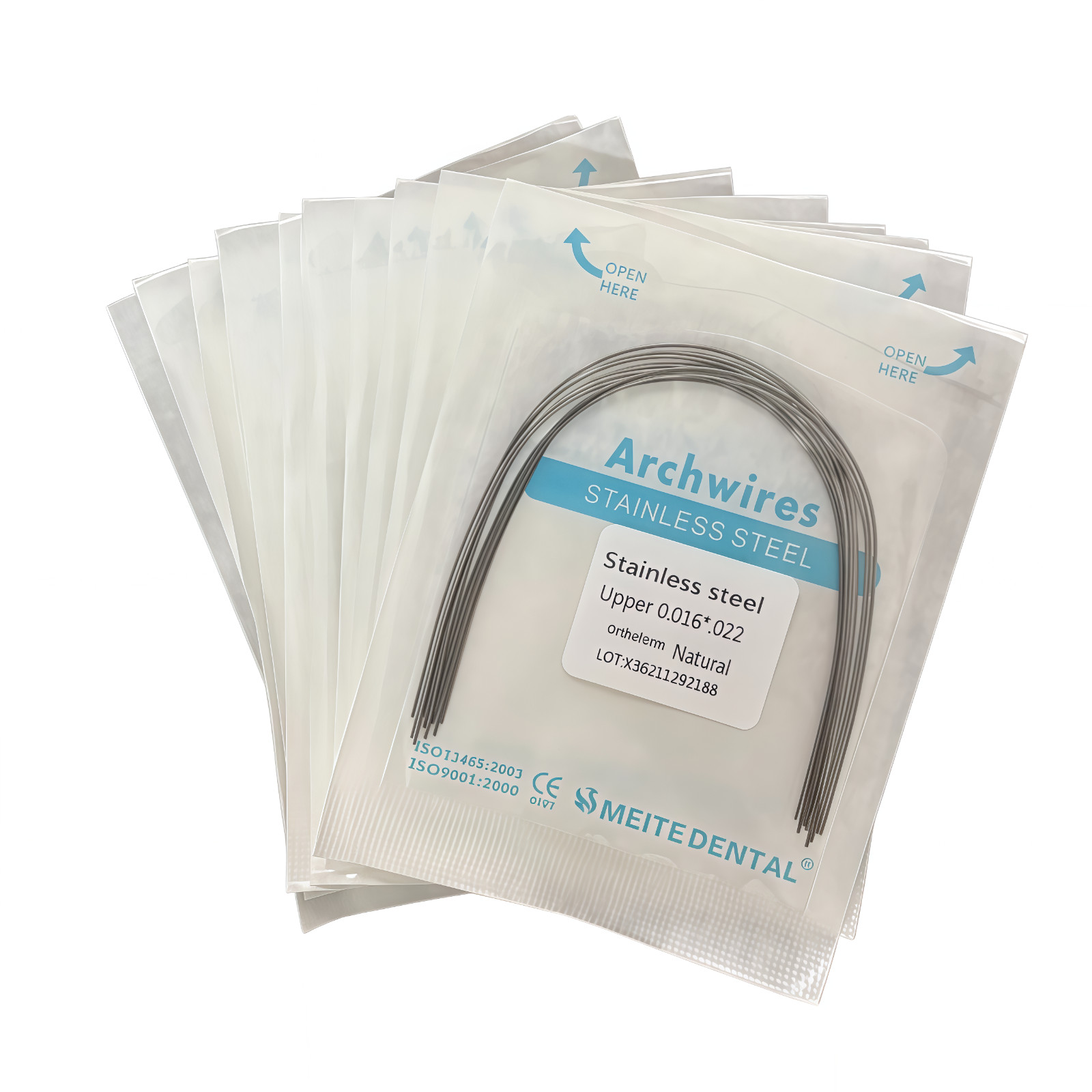 Dental Orthodontic Arch Wires Stainless Steel Natural Form Rectangular Arcs